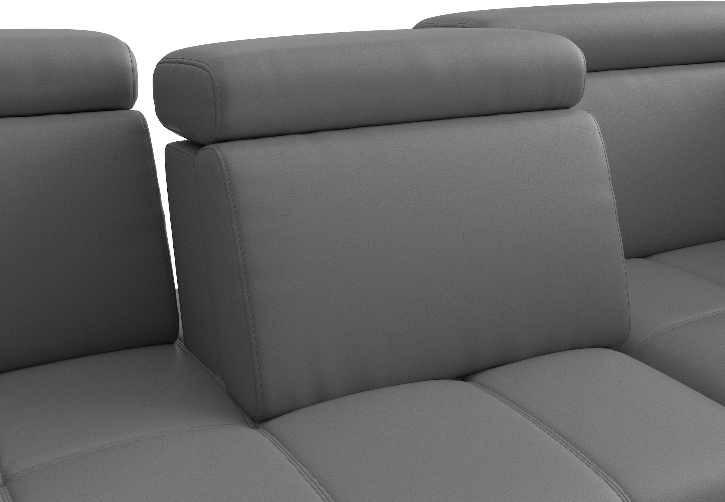 sit&more Ecksofa »Vanity L-Form, B: 264 cm, Leder« Inkl.Sitz-,Kopf-und Armteilverstellung