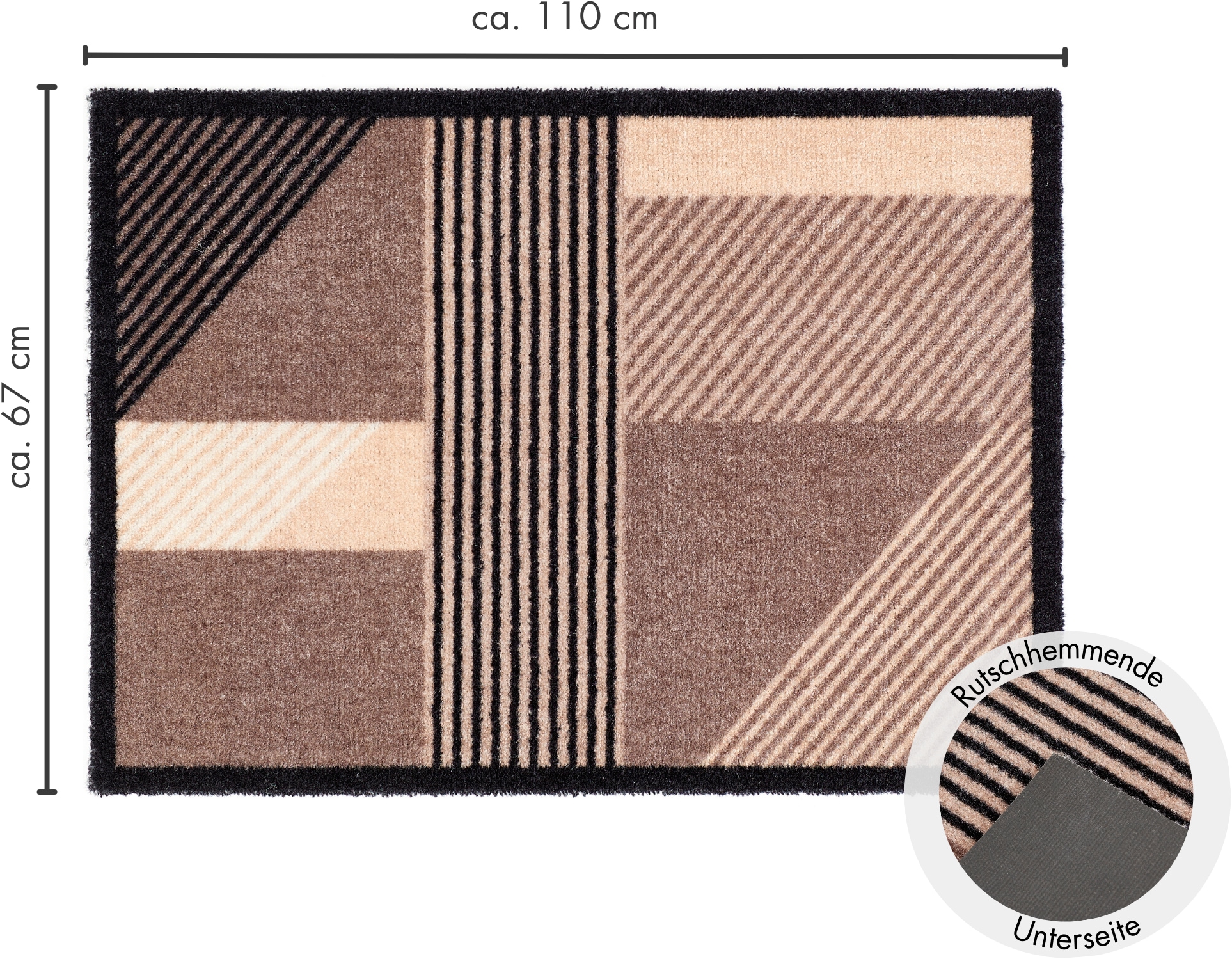 Barbara Becker Fussmatte »Sense, Made in Belgium«, rechteckig, 7 mm Höhe, Schmutzfangmatte, modernes Design, waschbar, auch als Läufer