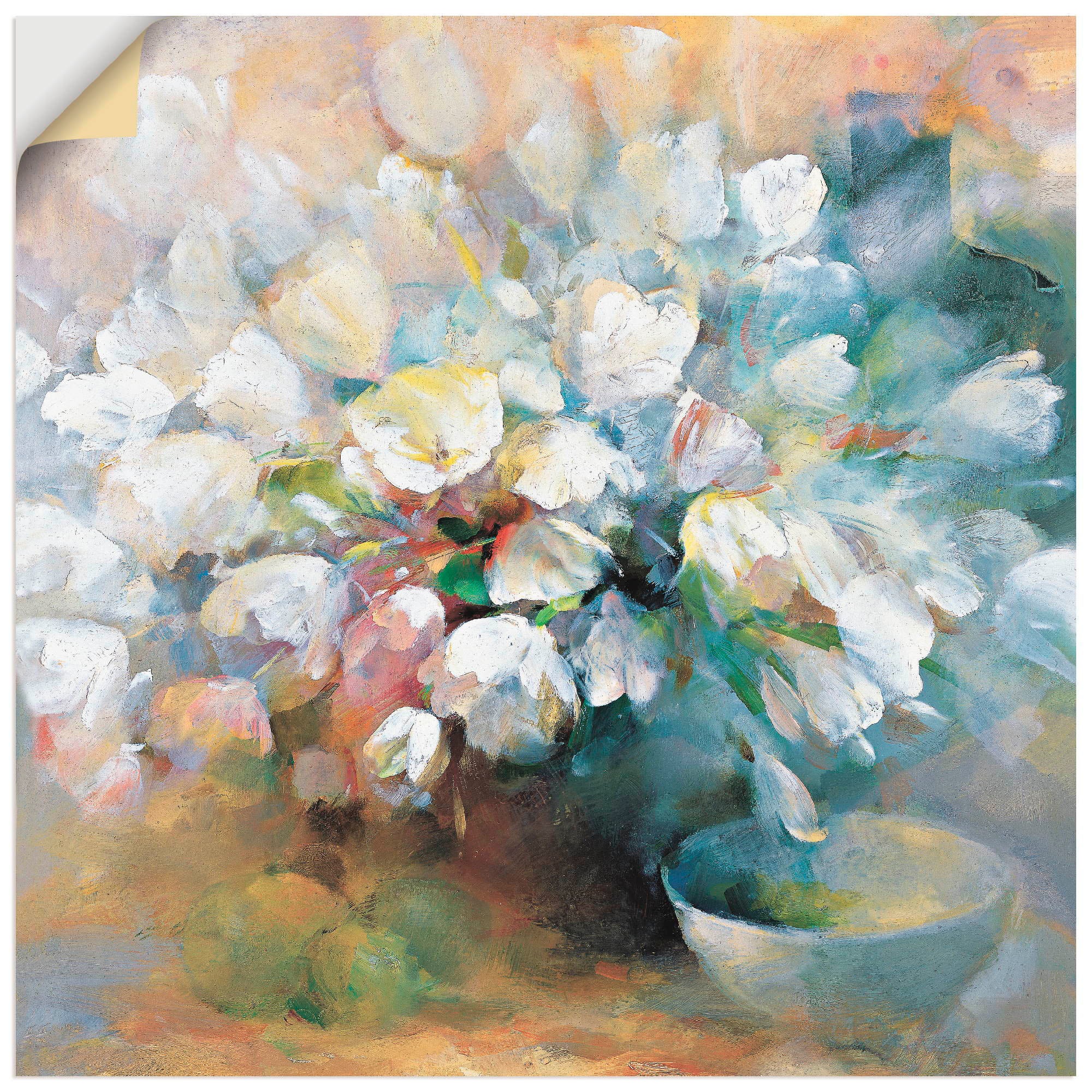 Image of Artland Wandbild »Strahlend weisse Tulpen I«, Blumen, (1 St.), in vielen Grössen & Produktarten -Leinwandbild, Poster, Wandaufkleber / Wandtattoo auch für Badezimmer geeignet bei Ackermann Versand Schweiz