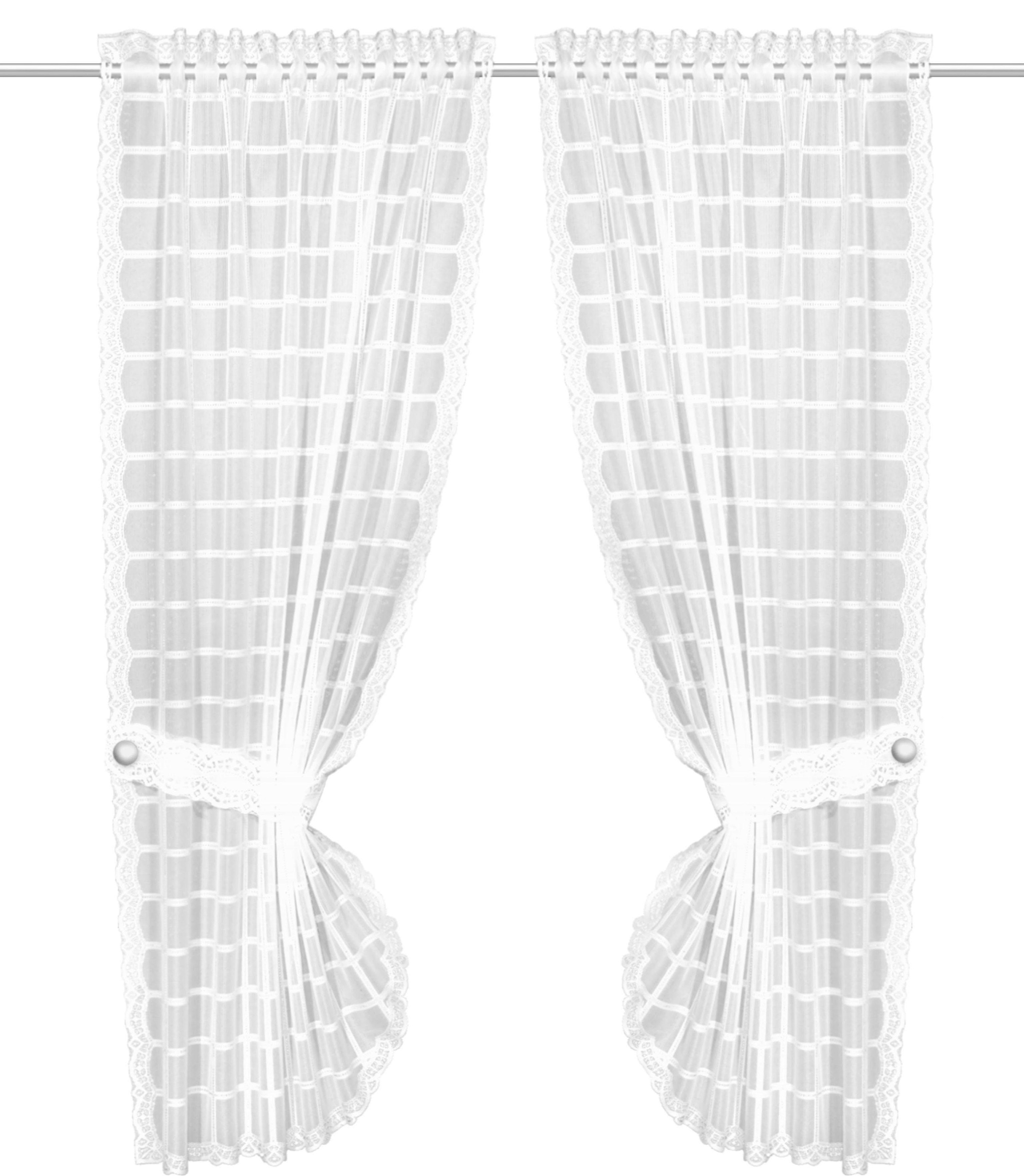 Image of WILLKOMMEN ZUHAUSE by ALBANI GROUP Scheibengardine »Kempten«, (2 St.), HxB: 160x90, Landhaus Set mit Stangendurchzug bei Ackermann Versand Schweiz