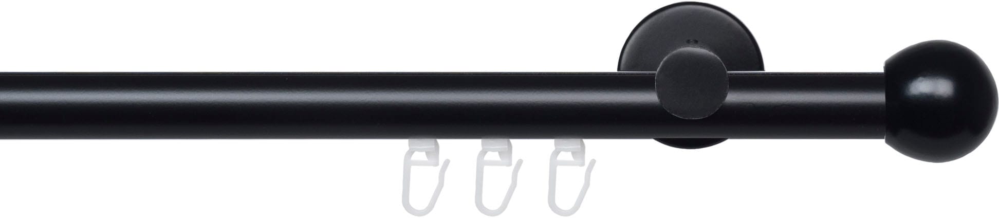Image of Liedeco Gardinenstange "Innenlaufgarnitur 20 mm Blues Kugel" Ø 2 mm 1 läufig-läufig Fixmass Gardinenstange Komplett
