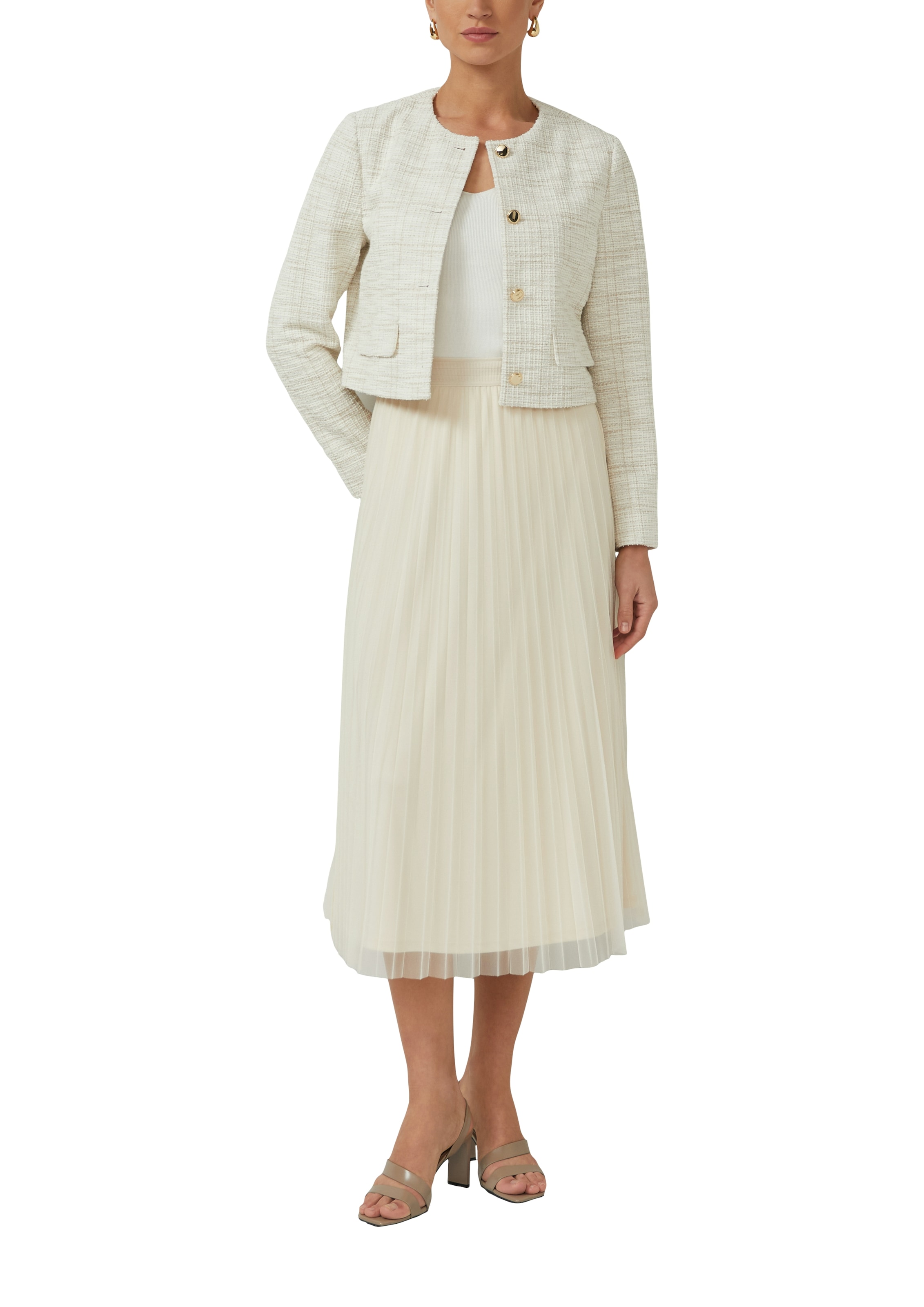 s.Oliver BLACK LABEL Top en tricot mit tiefen V-Ausschnitt hinten und vorn