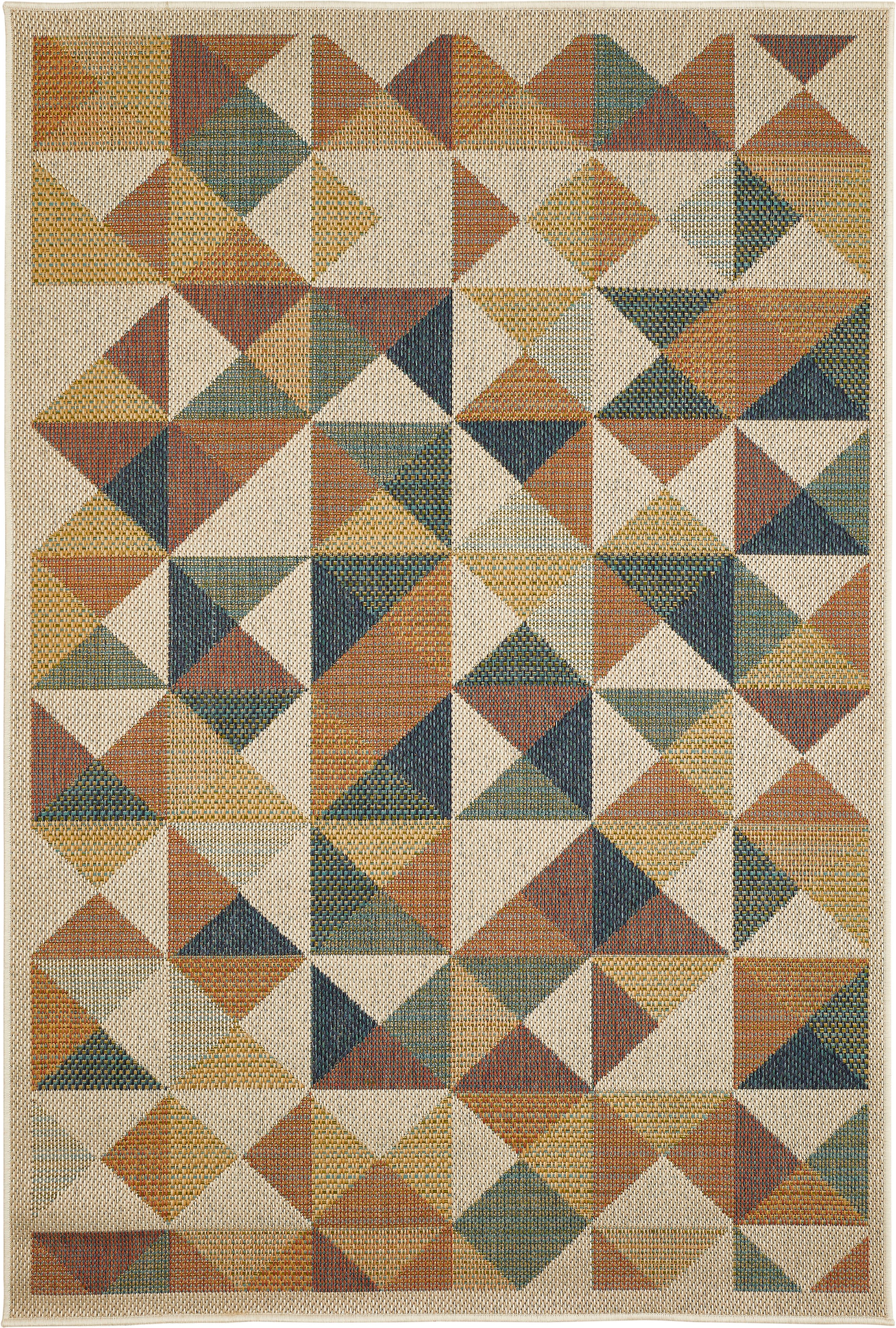 Image of Andiamo Teppich »Sedona Dreieck«, rechteckig, 6 mm Höhe, modernes geometrisches Muster, Motiv Dreiecke, In- und Outdoor geeigent, Wohnzimmer bei Ackermann Versand Schweiz