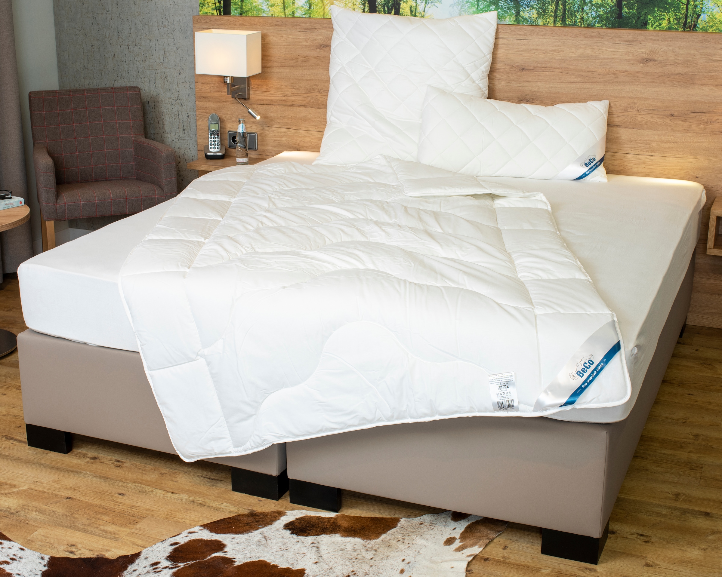 Beco Microfaserbettdecke »BeCo Medibett MF50 Made in Green 135x200 cm und weitere Grössen« normal Füllung Polyester Bezug Baumwolle 1 Stk. tlg. Made in EU, allergiker geeignet (Hausstauballergiker)