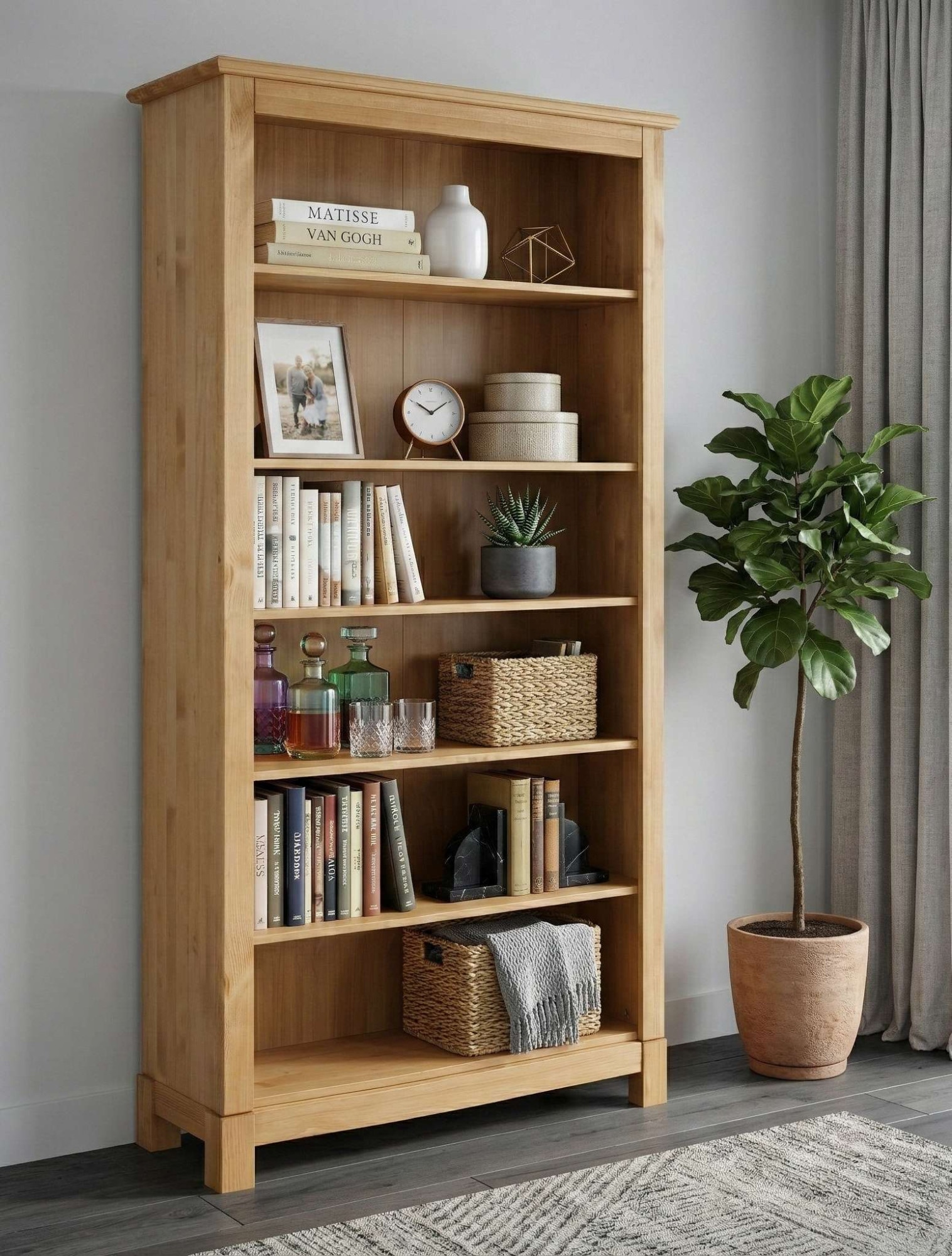 GOODproduct Bücherregal »Rauna« aus massiver Kiefer, Breite 96 cm, FSC® zertifiziert