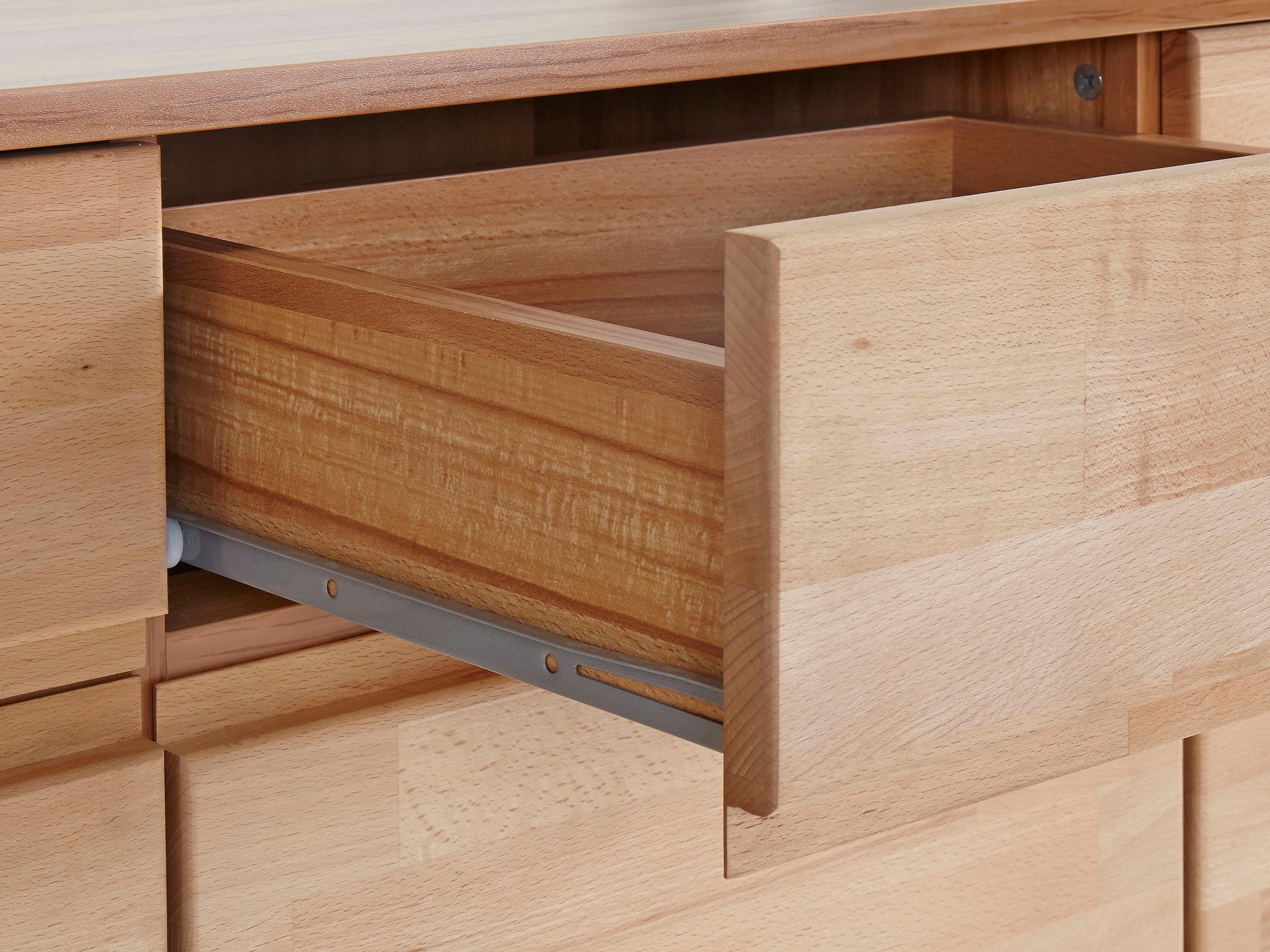 Home affaire Sideboard »Ribe,150cm breit,40 cm tief,Fronten Massivholz,6 Fächer«
