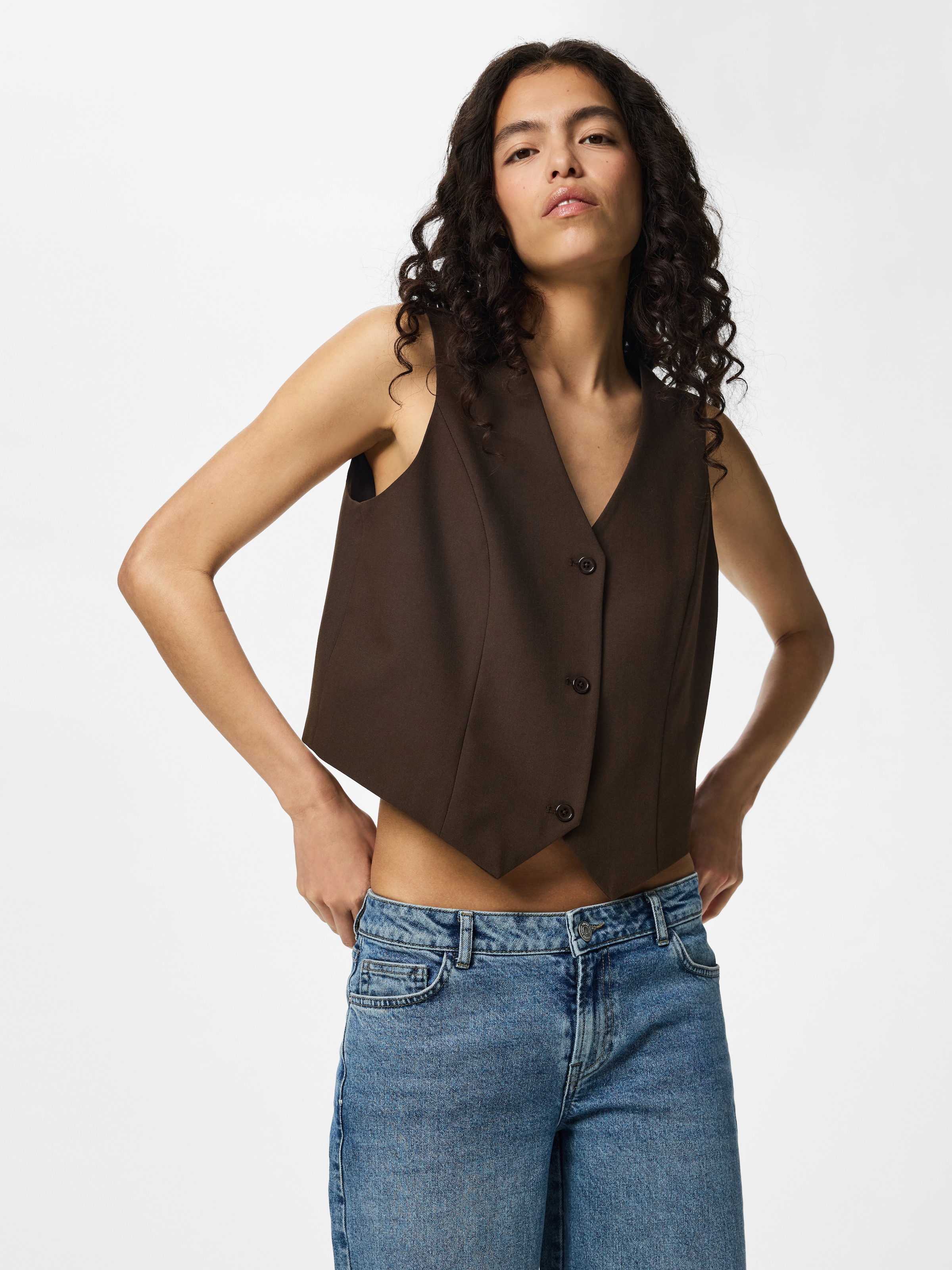 Image of pieces Anzugweste "PCBOSELLA VEST NOOS BC" Materialmix