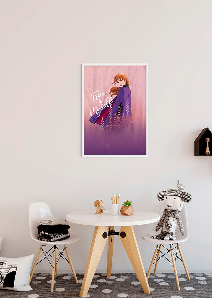 Komar Bild »Frozen Anna True to Myself«, Disney, (1 St.), Wandbild zur Dekoration im Kinderzimmer - ohne Rahmen