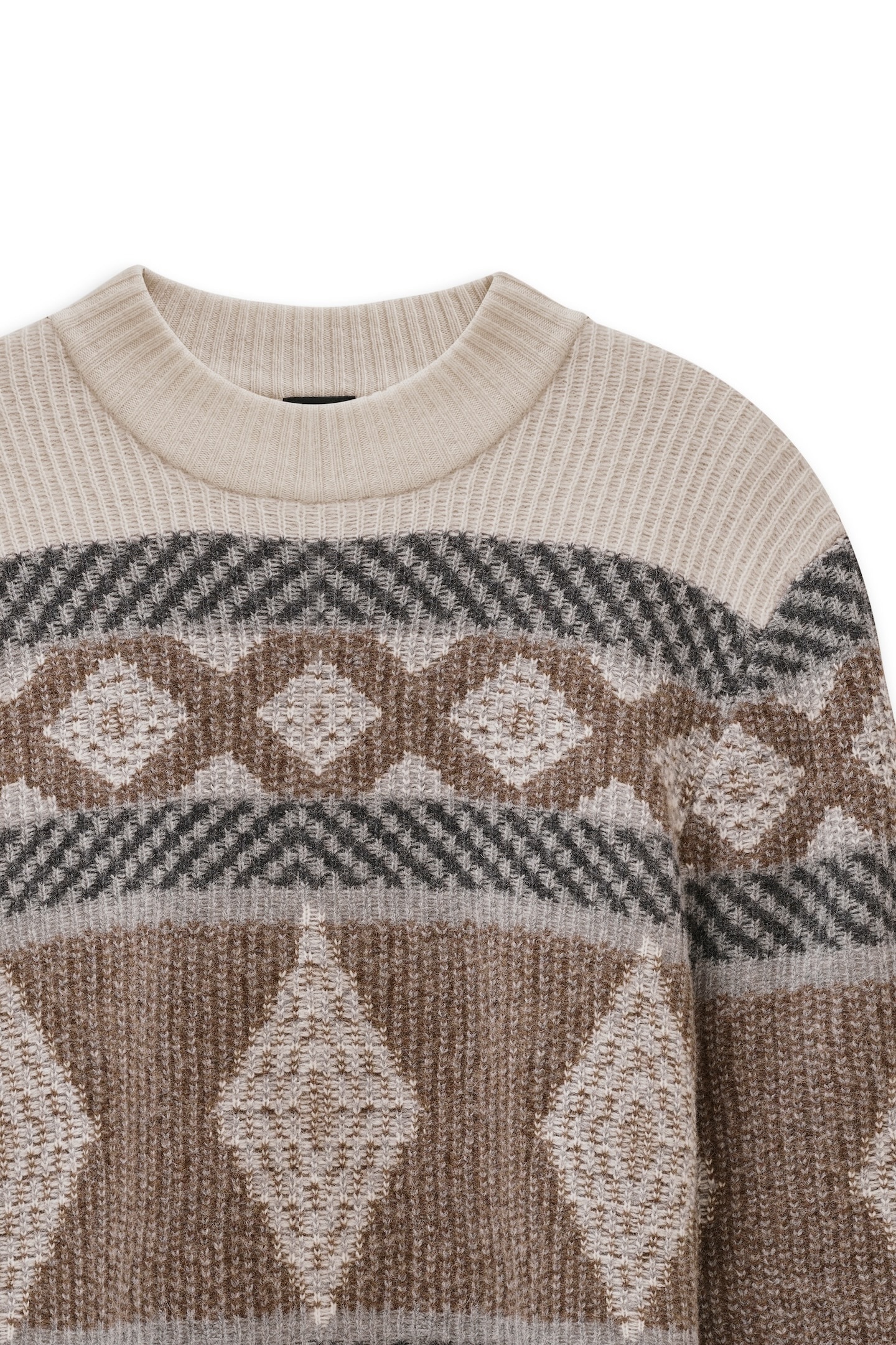 bugatti Pull norvégien »Regular Fit« mit Stehkragen