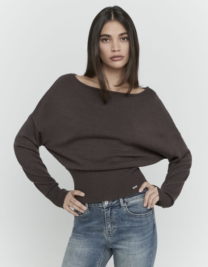 Image of Tally Weijl Strickpullover "SPUVIWILMA" U-Boot Ausschnitt und breites Rippündchen