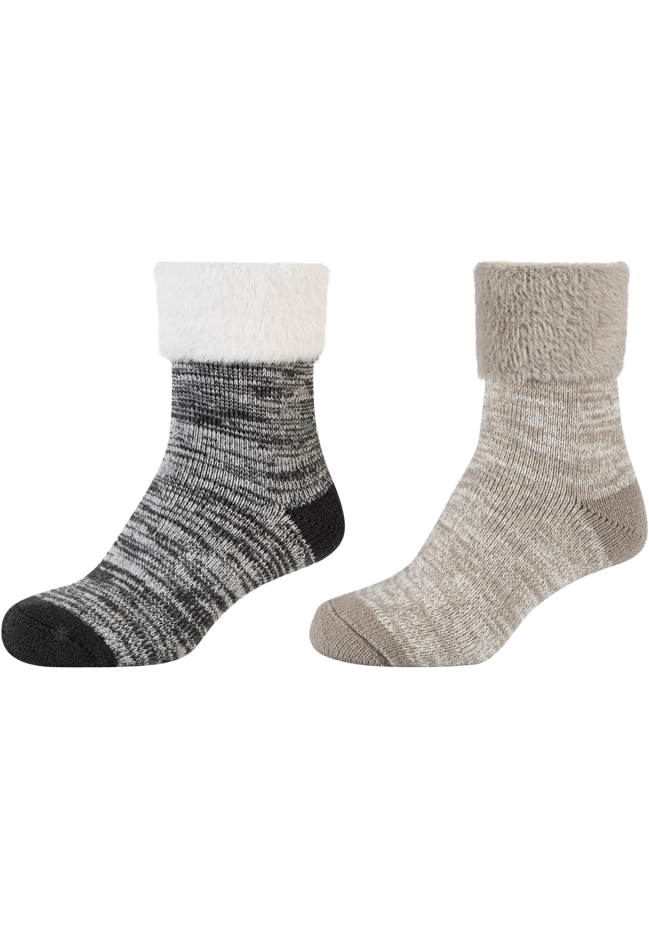 Camano Socken »warm & cozy«, (2er Pack), Mouline Cosy Socks, wärmende Qualität, sanfte Zehennähte, komfortabel