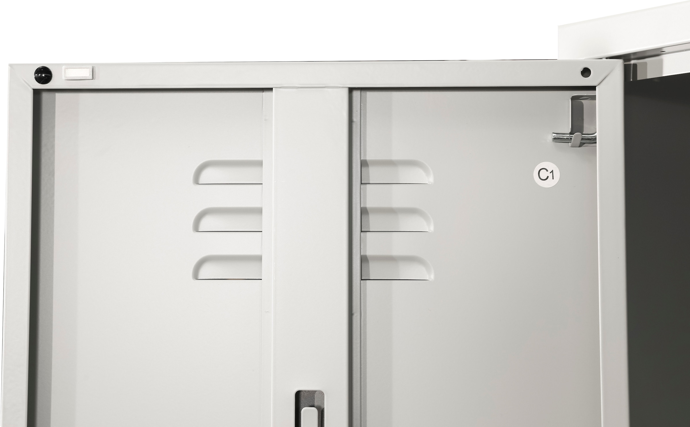 GOODproduct Kleiderschrank »Siena Schrank Spind Metallschrank mit 3 Türen« Ideal für jeden Wohnraum - Trendsetter,  Zeitloser Schlafzimmerschrank Garderobe Multischrank