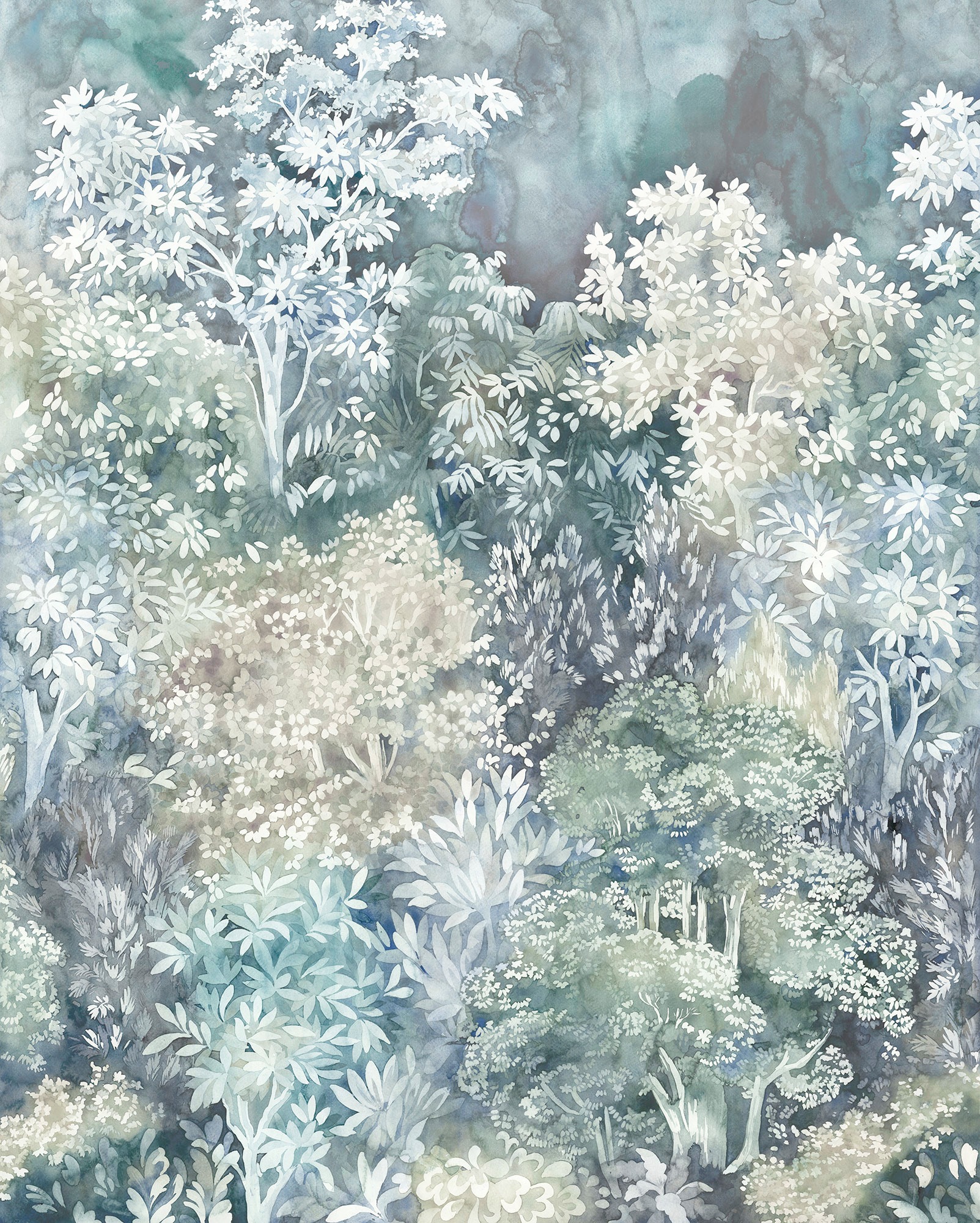 Image of Komar Vliestapete "Digitaldruck Vlies - Forêt Enchantée - Grösse 200 x 250 cm" bedruckt glatt Wohnzimmer, Schlafzimmer