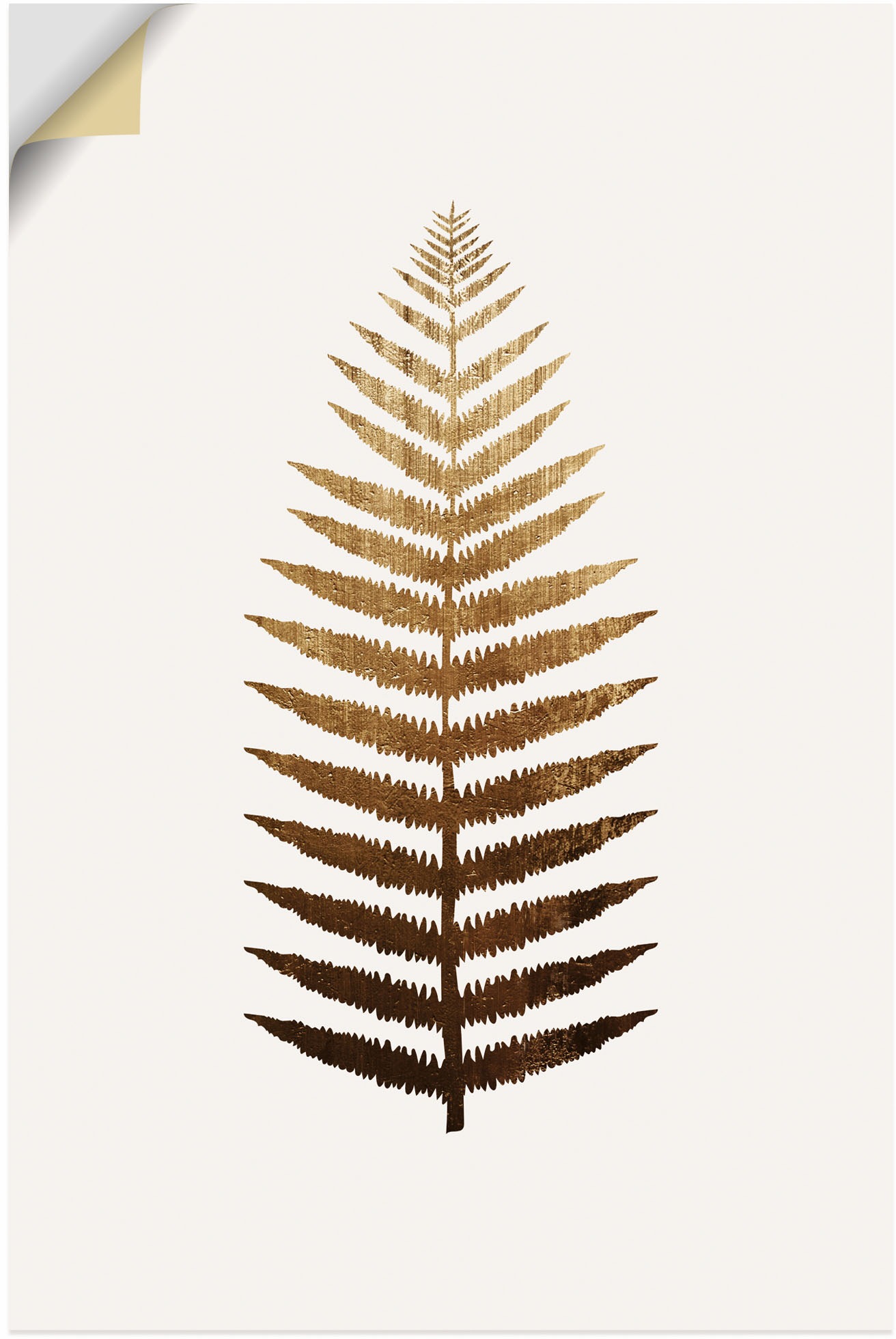 Image of Artland Wandbild »Goldenes Blatt«, Blätterbilder, (1 St.), in vielen Grössen & Produktarten - Alubild / Outdoorbild für den Aussenbereich, Leinwandbild, Poster, Wandaufkleber / Wandtattoo auch für Badezimmer geeignet bei Ackermann Versand Schweiz