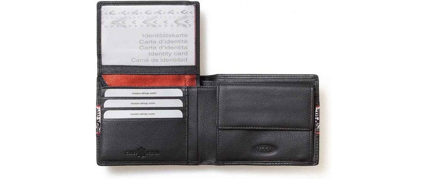   Geldbörse »creanorm Portemonnaie Echtleder, Scherenschnitt« Elegantes Leder-Portemonnaie mit Scherenschnitt
