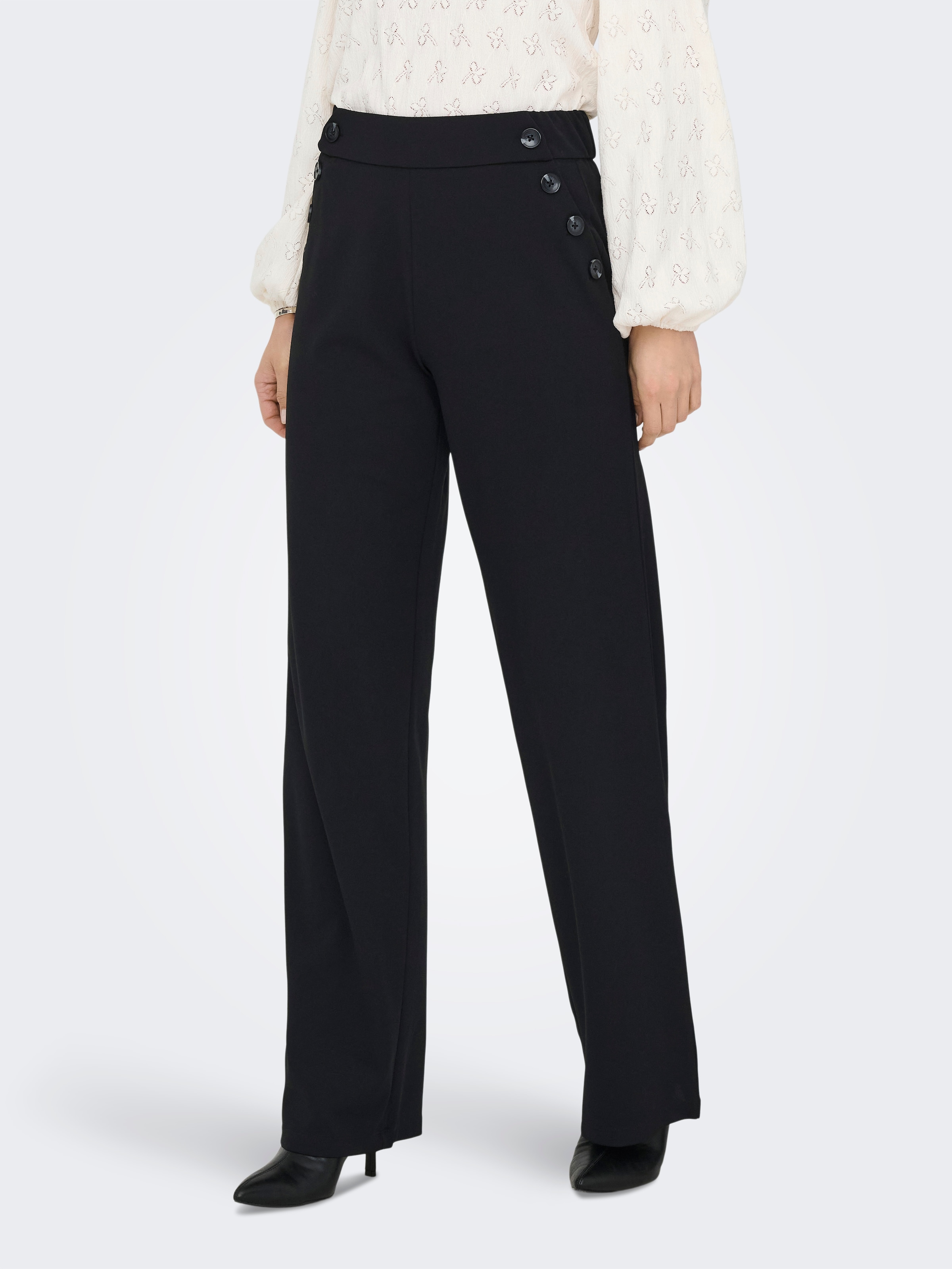 ONLY Pantalon à enfiler »ONLRINA BUTTON PANT JRS NOOS«  mit Knopf-Details
