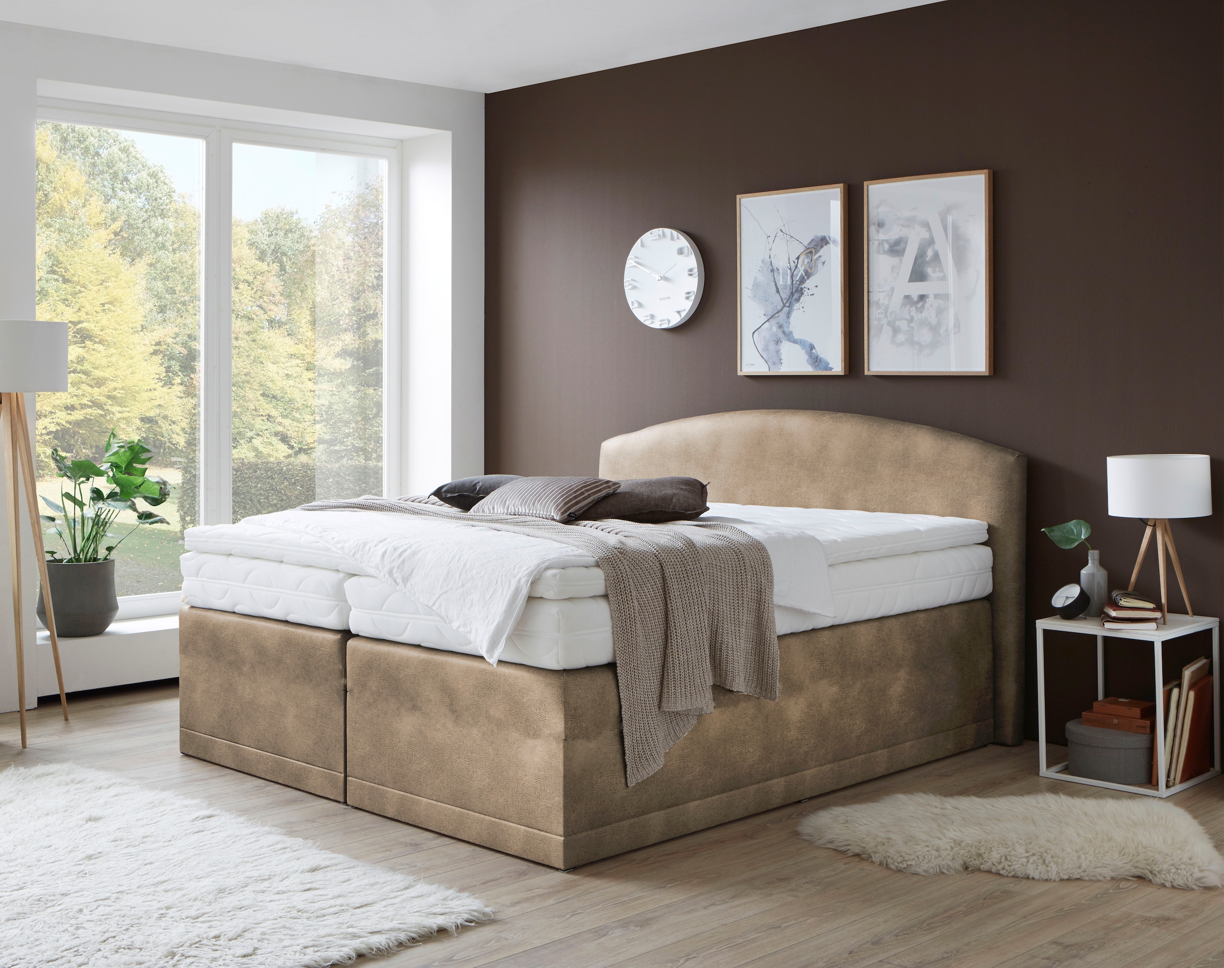 Westfalia Schlafkomfort Boxspringbett »Madeira« wahlweise mit Topper und Bettkasten