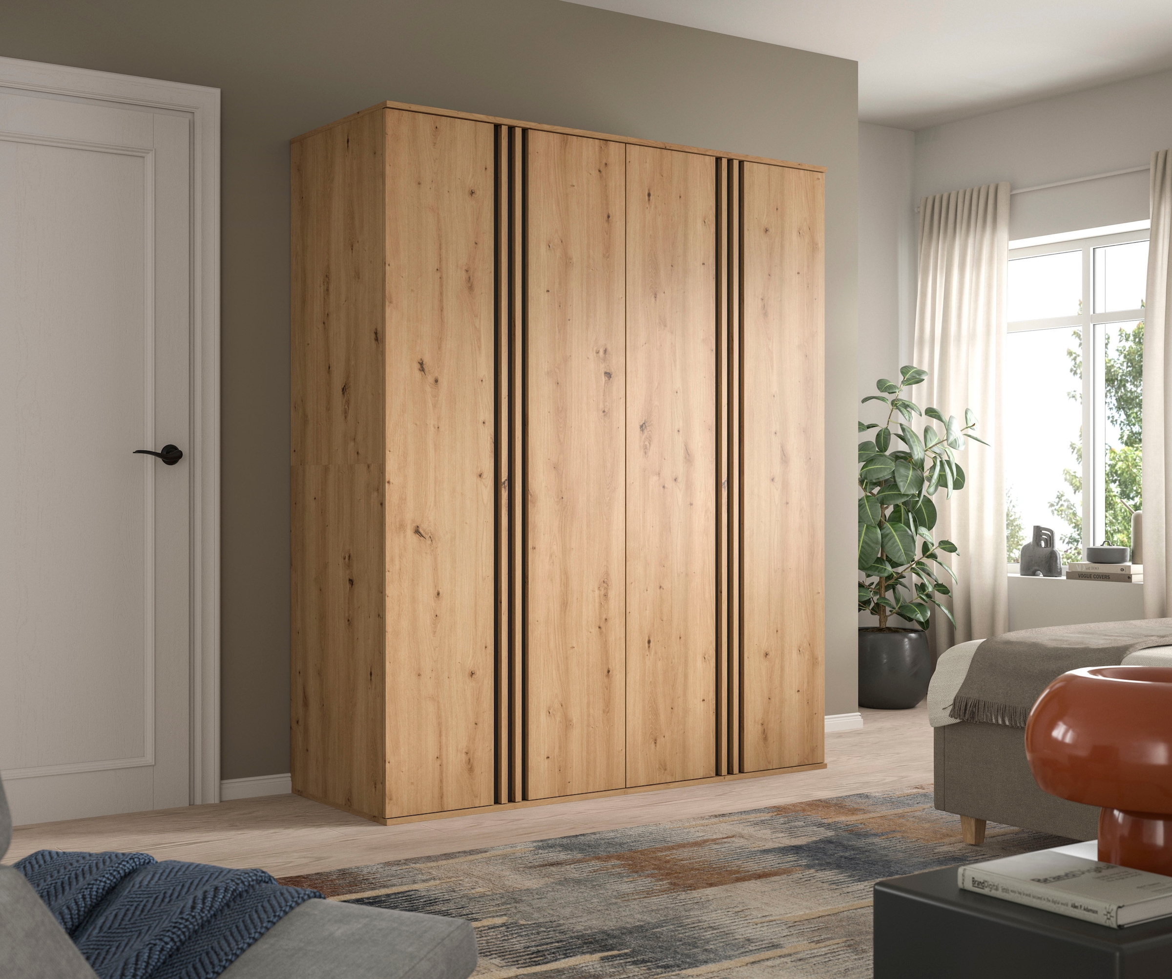 Home affaire Set d'armoires »ALVA, in den Breiten 160 & 240 cm, Paneeloptik, Schlafzimmerschrank« wähle den beste Schrank Kombination, individuell platzierbar, 