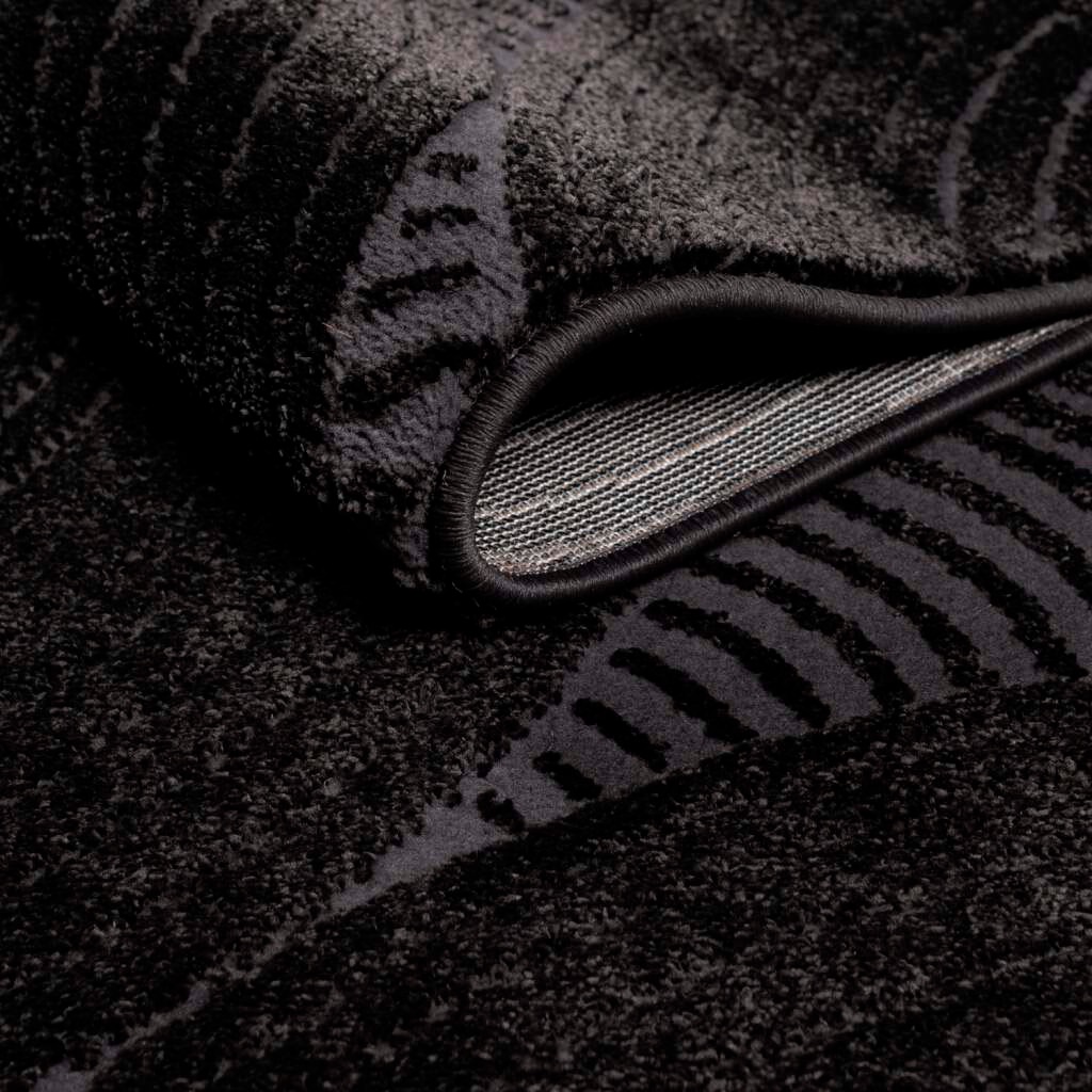 Carpet City Teppich »Friseé-Teppich FANCY 647«, rechteckig, 12 mm Höhe, Läufer, Kurzflor,3D-Optik,Kreisförmiges Muster, Wohnzimmer