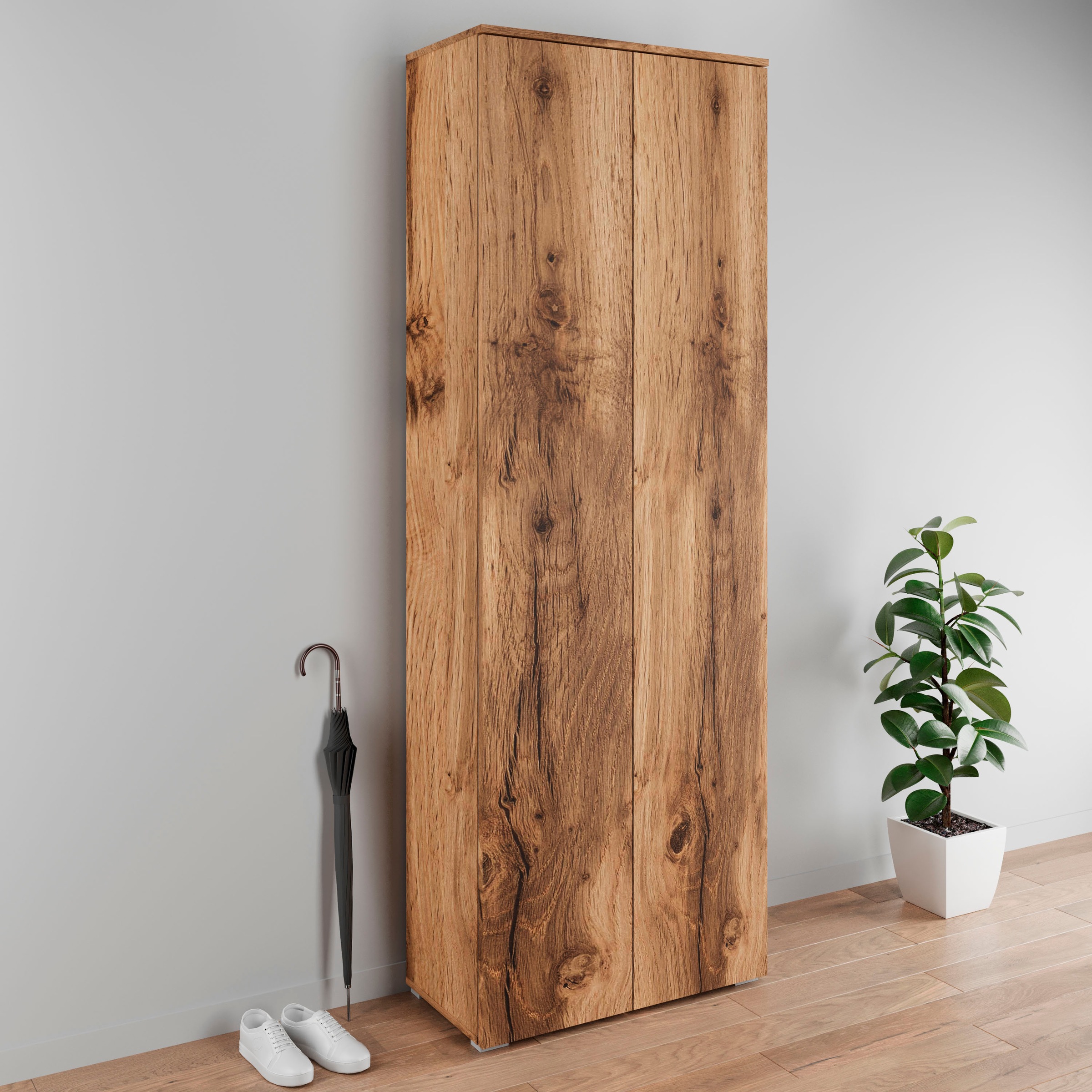 Image of GOODproduct Schuhschrank "Paris" 2-türiger griffloser geräumiger Schuhschrank mit einer Höhe von 200 cm