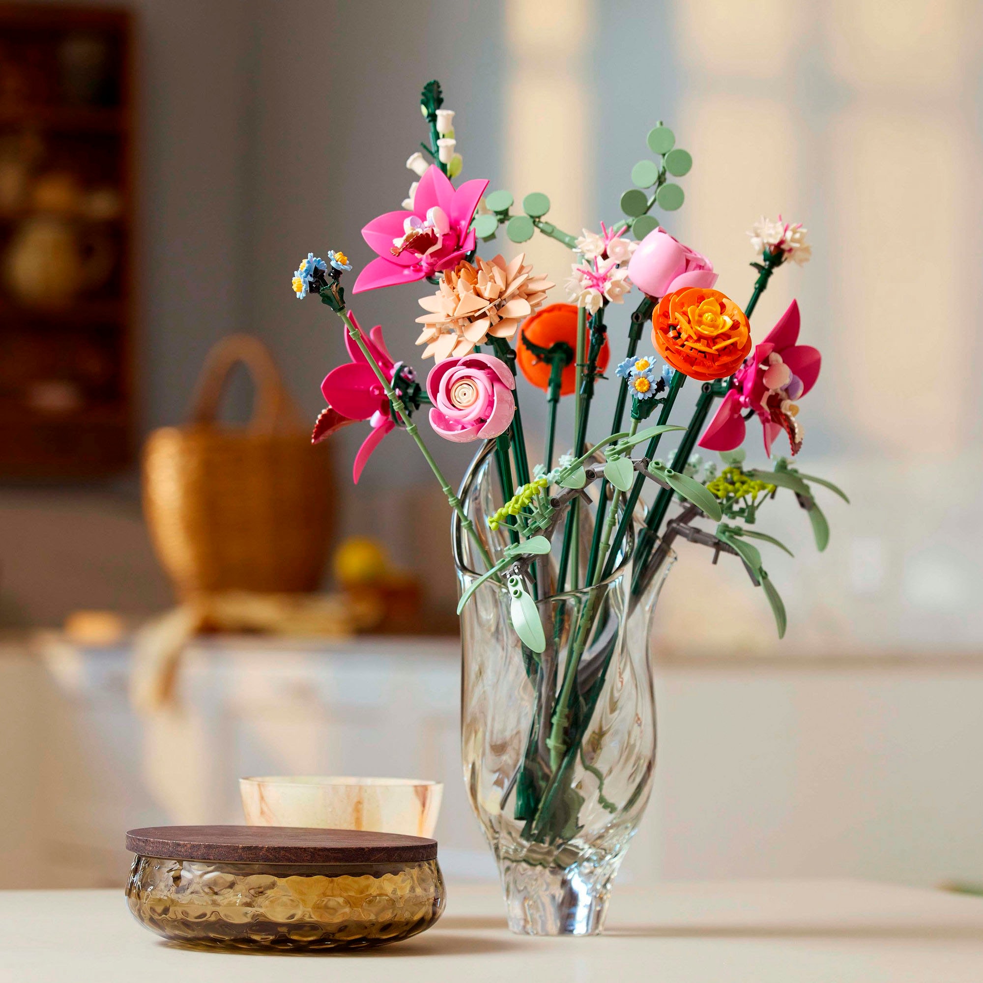 LEGO® Konstruktionsspielsteine »Schöner Rosafarbener Blumenstrauss (10342), LEGO Botanicals« Made in Europe