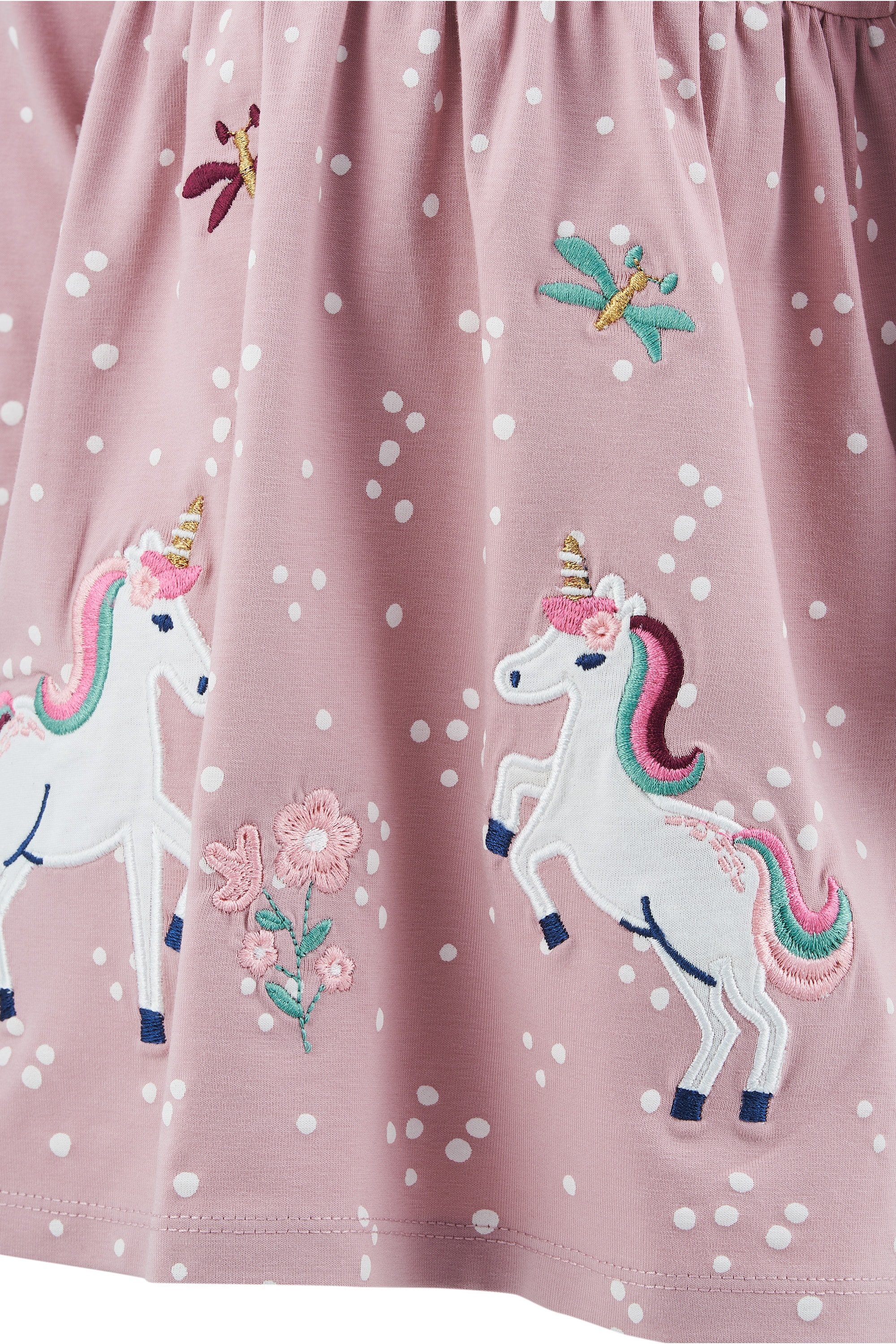 happy girls Jerseykleid Baumwollmischung, Einhorn-Applikationen