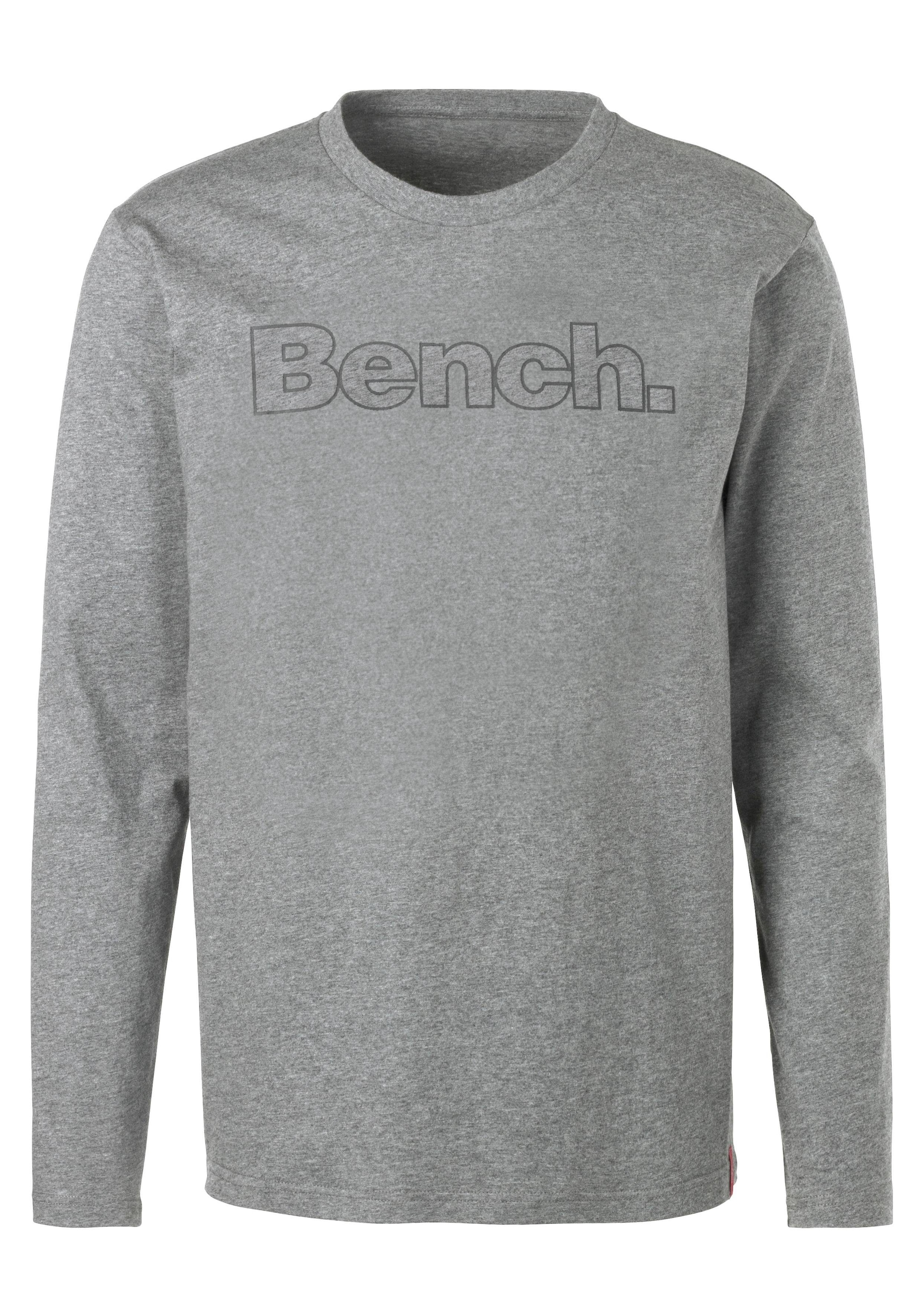 Bench. Loungewear Langarmshirt, (2 tlg.), mit Bench. Print vorn