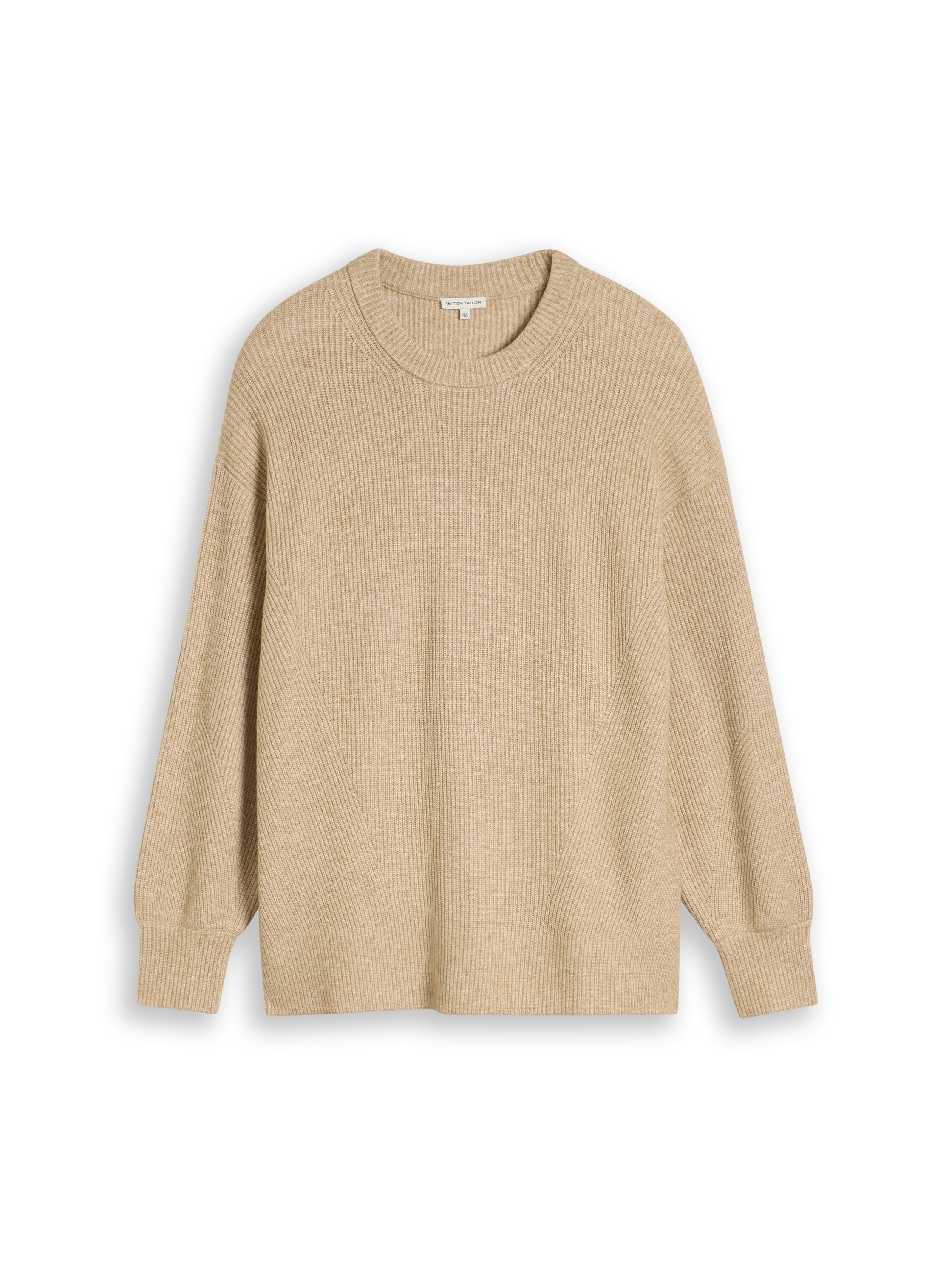 TOM TAILOR PLUS Pull en tricot pull à manches longues avec col rond / mélange viscose