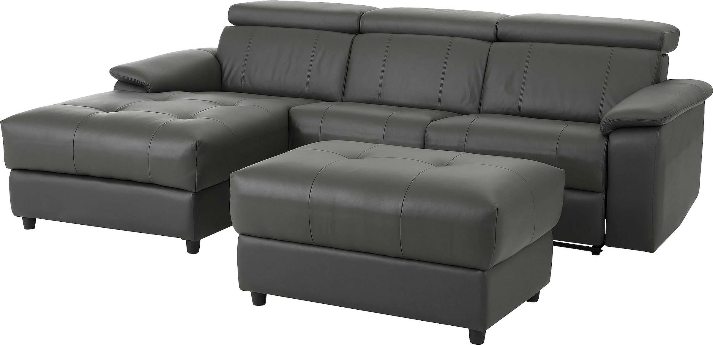 Home affaire Ecksofa »Binado, L-Form,« mit manueller oder elektrischer Relaxfunktion mit USB-Anschluss