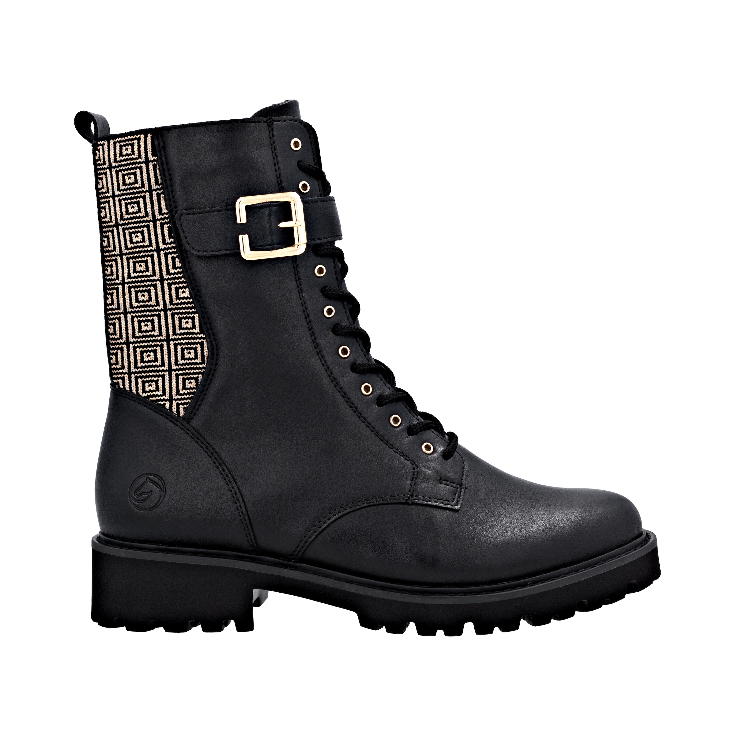 Remonte Schnürstiefelette  Schnürboots, Profilsohle, Blockabsatz, mit Innenreissverschluss