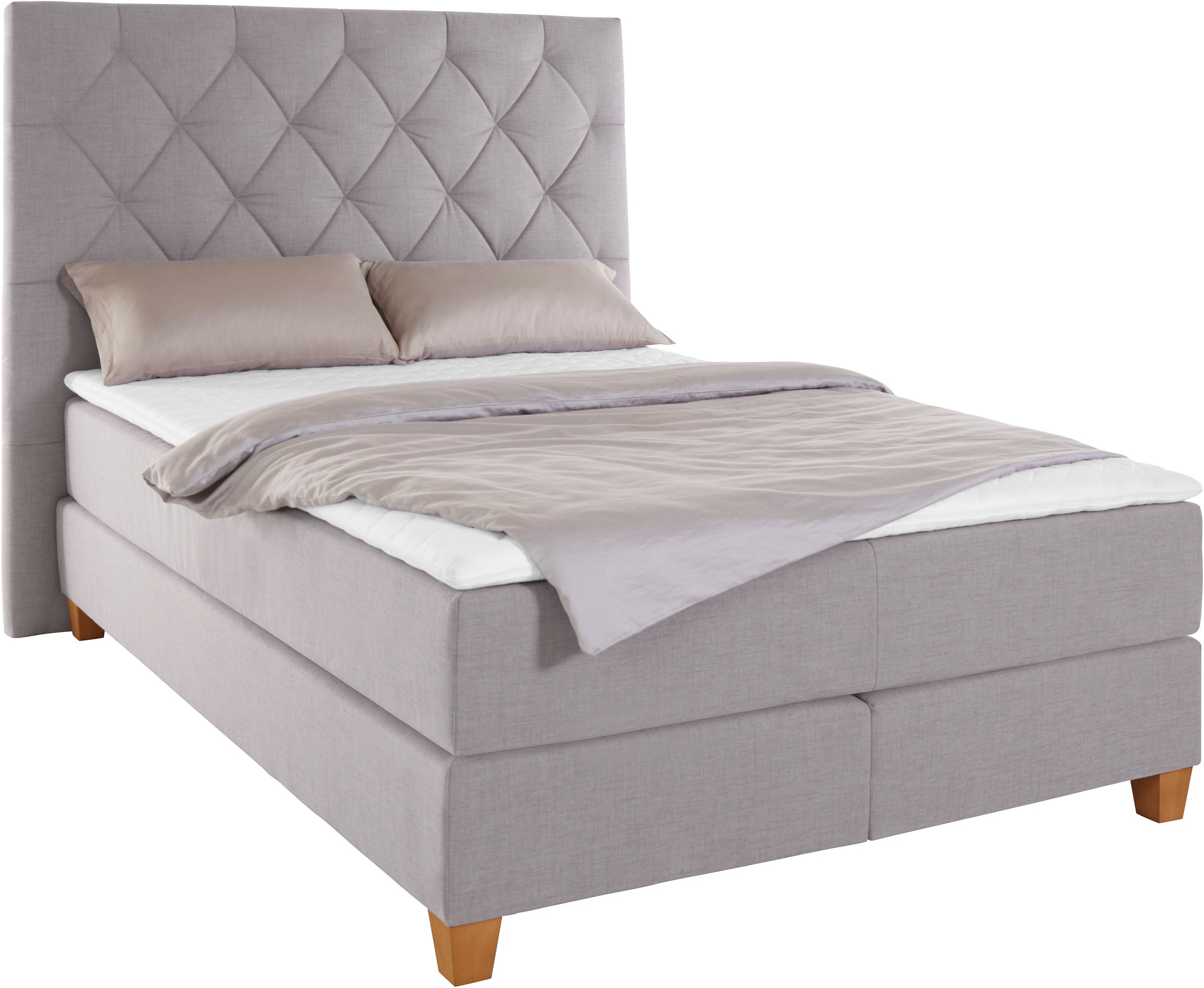 Home affaire Boxspringbett »Harmones hoch«, in 3 Breiten, Härtegrad auch im Mix mit je 1 Matratze in H2 und H3