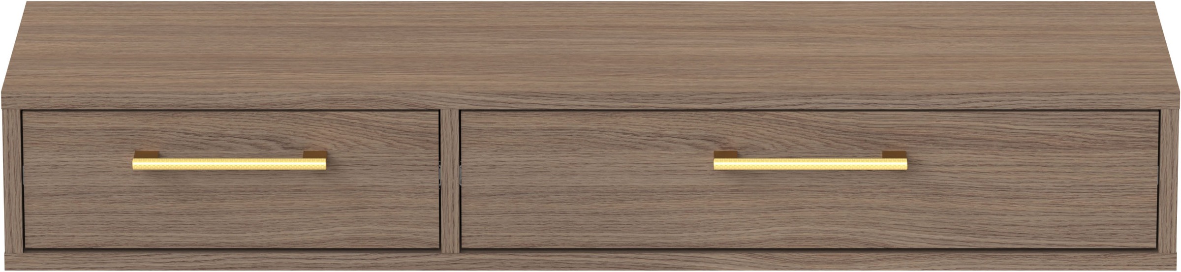 Schildmeyer Konsole »Glenn, Art-Déco Design mit eleganten Goldakzenten, Made in Germany« 1 Stk. tlg. Modernes Nussbaum mit goldfarbenen Details, Made in Germany