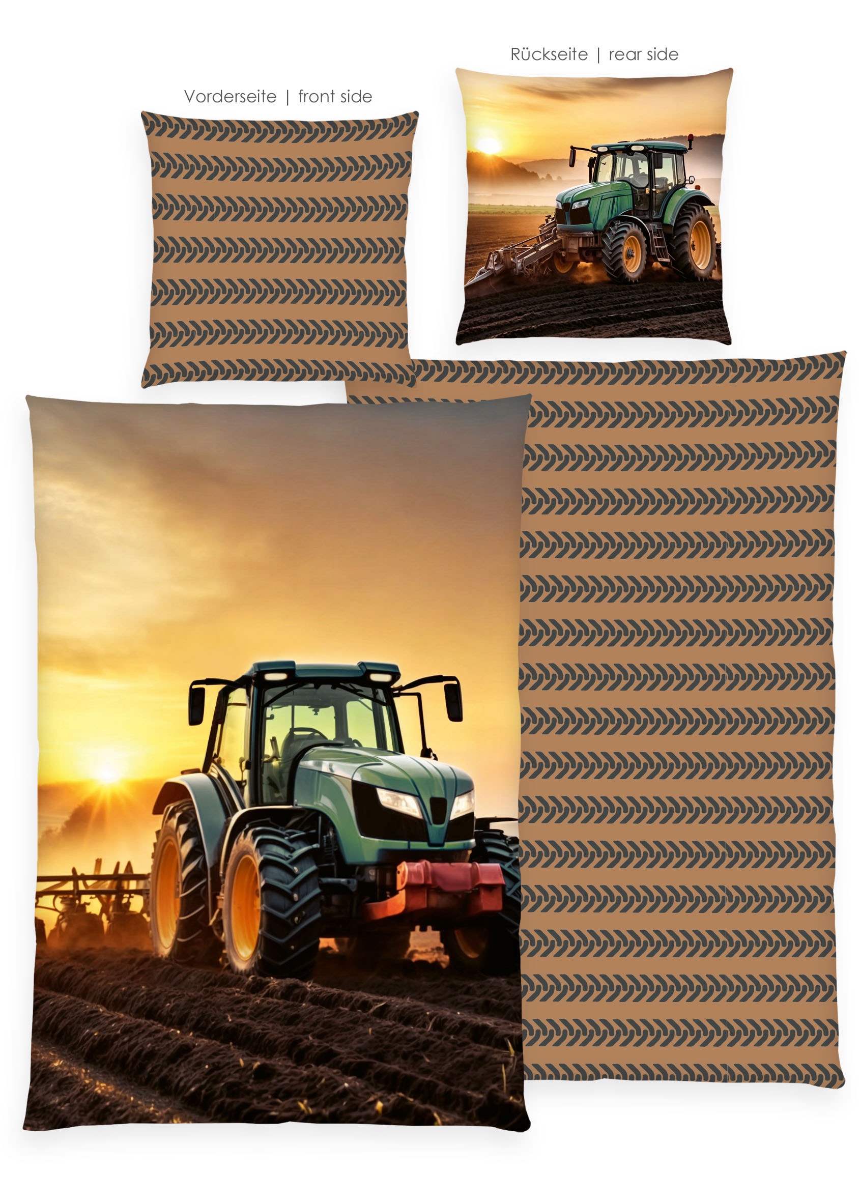 Herding Young Collection Linge de lit »Young Collection Traktor« 2 cuis linge de lit réversible