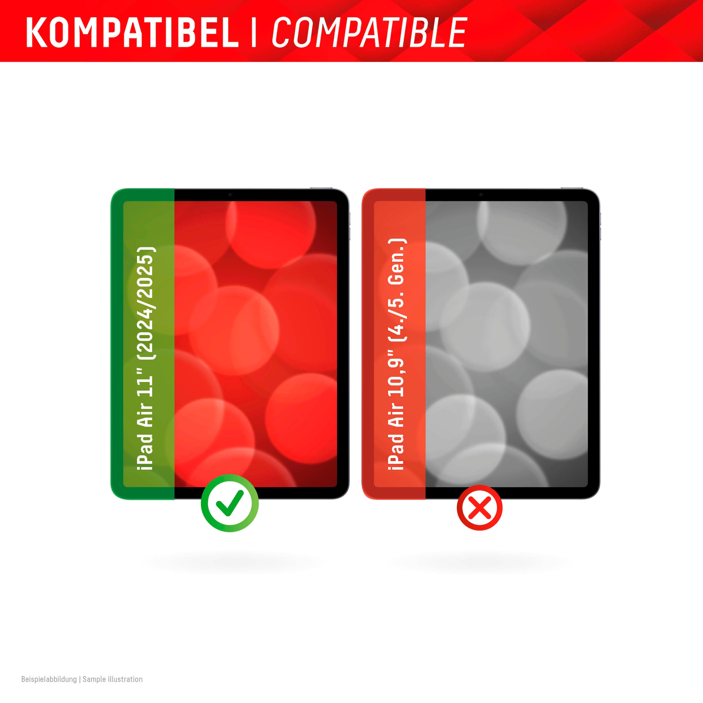 Displex Displayschutzfolie »Tablet Glass«, für Apple iPad Air 11'' (2024/2025), Displayschutz, Bildschirmschutz, kratz & stossfest, einfaches Anbringen