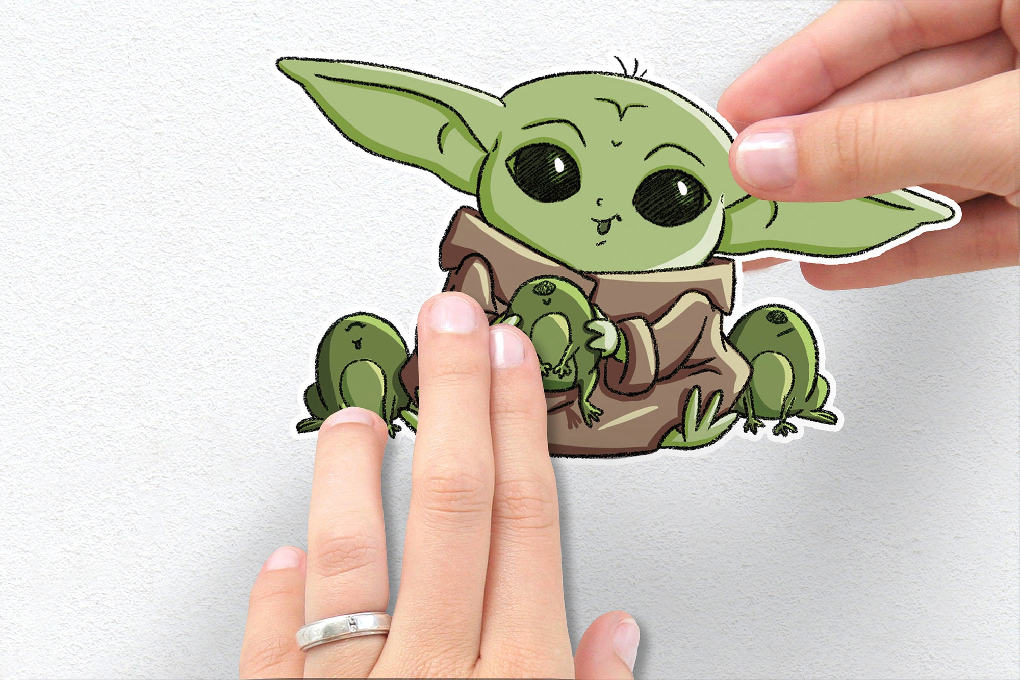 Komar Wandtattoo »Mandalorian Founding Grogu - Grösse 50 x 70 cm«, (10 St.), selbstklebend, Wandsticker, Kinderzimmer