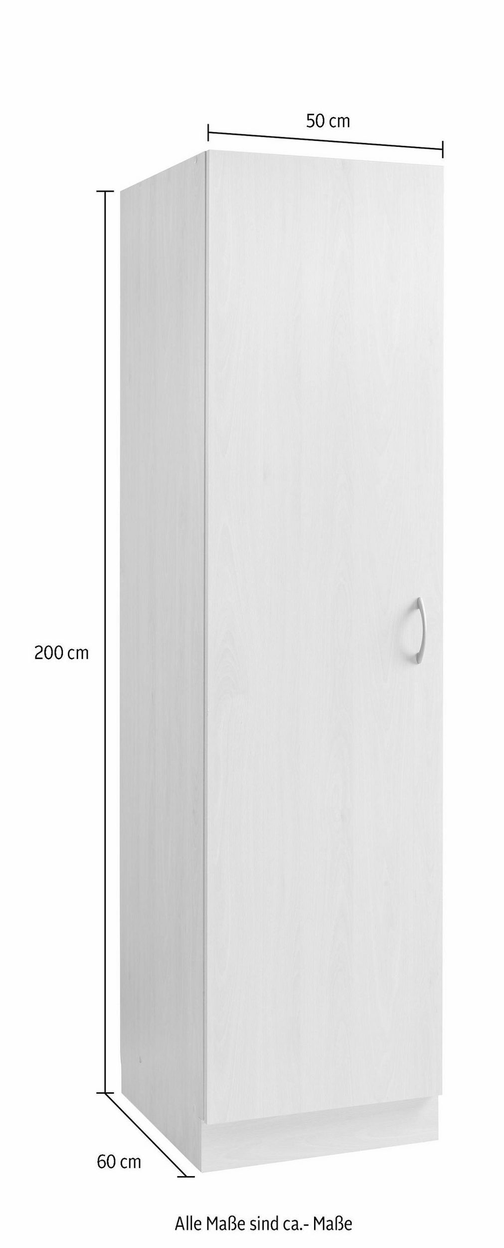 versandkostenfrei ♕ wiho Höhe 50 auf Küchen »Kiel«, 200 breit, cm cm Seitenschrank