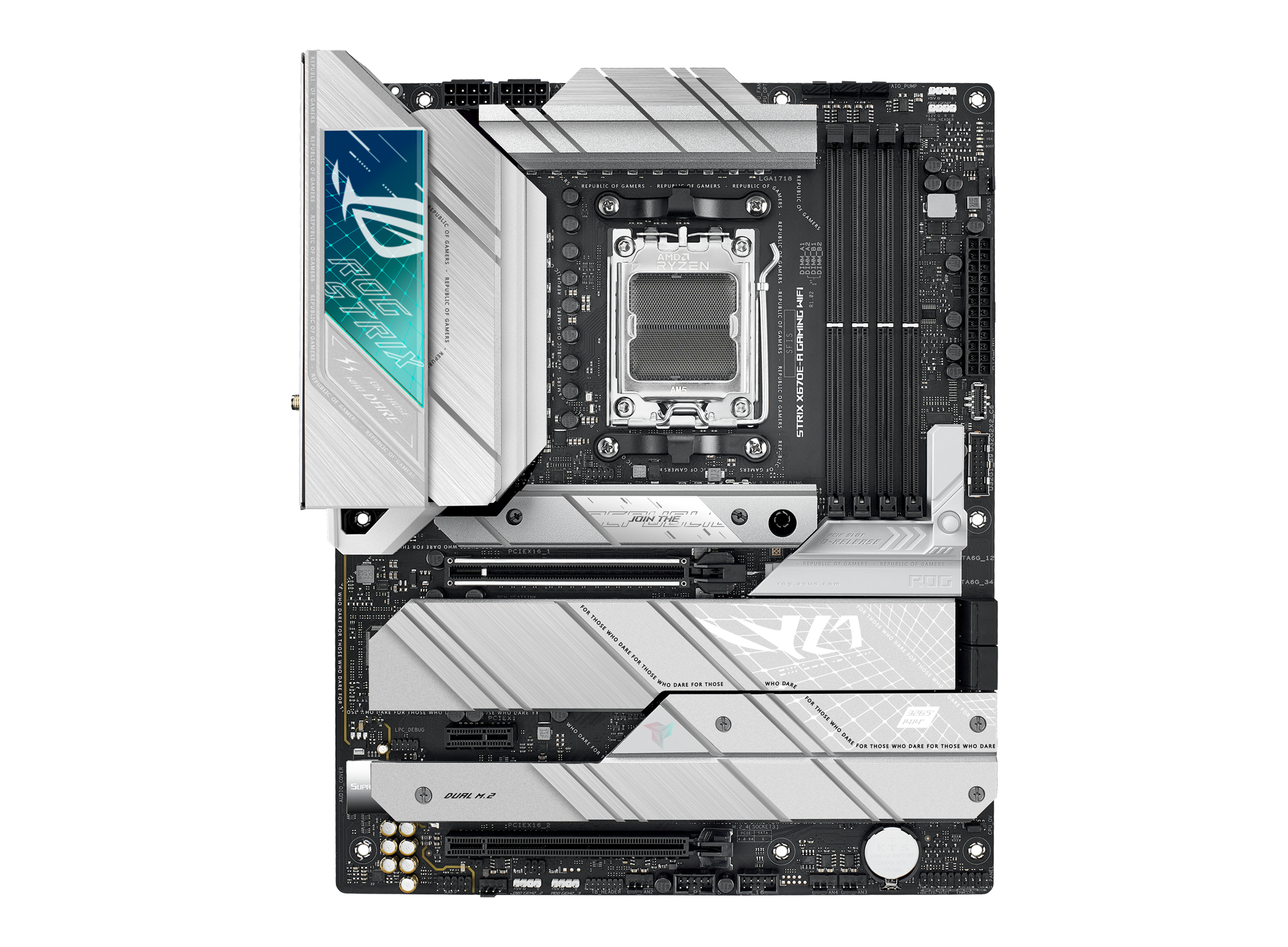 Asus Mainboard »ROG STRIX X670E-A GAMING WIFI«, Ryzen 7000, ATX, DDR5 Speicher, 4x M.2, USB 3.2