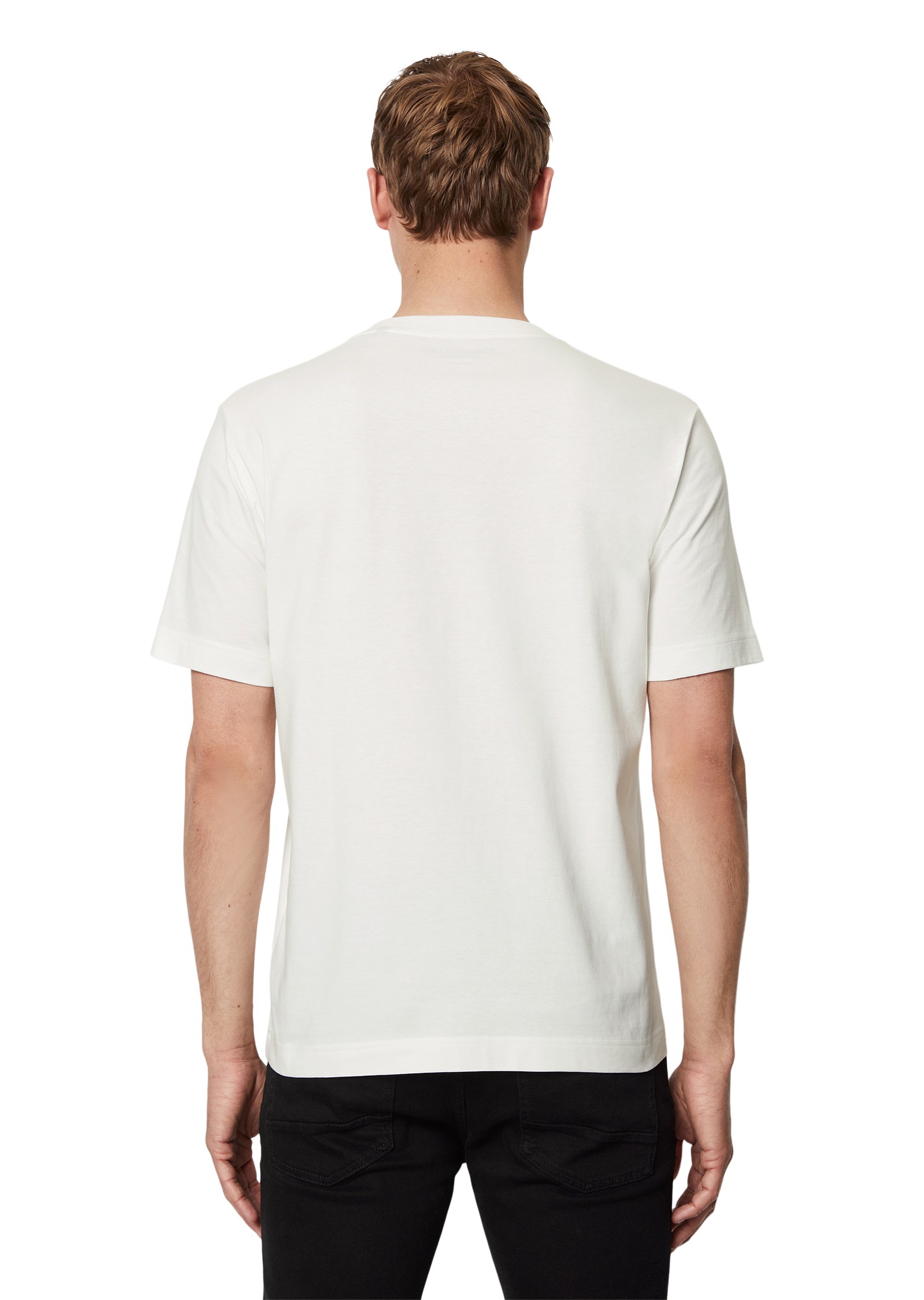 Marc O'Polo T-Shirt, geometrischer Print mit Streifenmuster