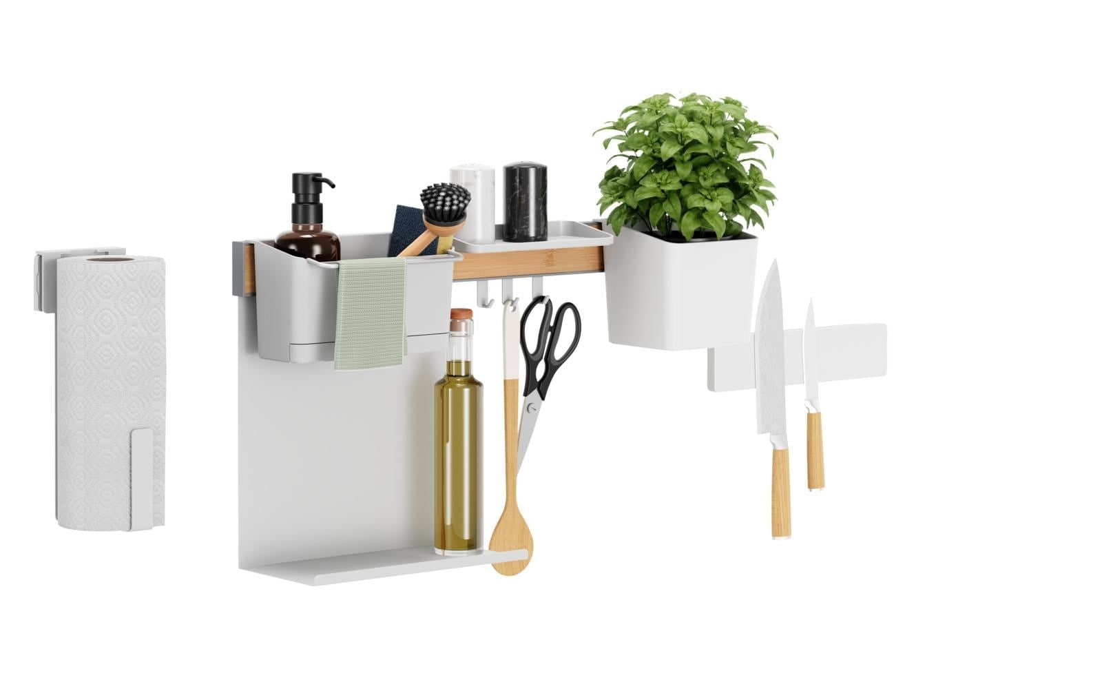 tesa Ablageelement »XL Bambus/Weiss«