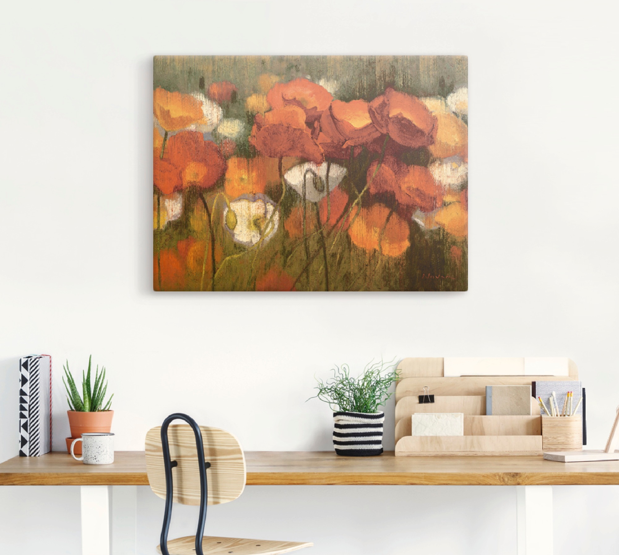 Artland Wandbild »Das starke Rot II«, Blumenwiese, (1 St.), als Leinwandbild, Poster in verschied. Grössen