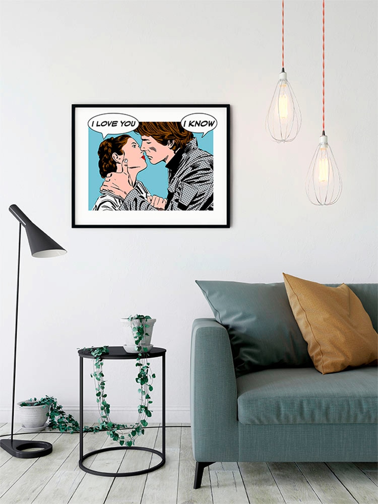 Komar Bild »Star Wars Classic Comic Quote Leia Han«, Star Wars, (1 St.), Wandbild zur Dekoration im Kinderzimmer - ohne Rahmen