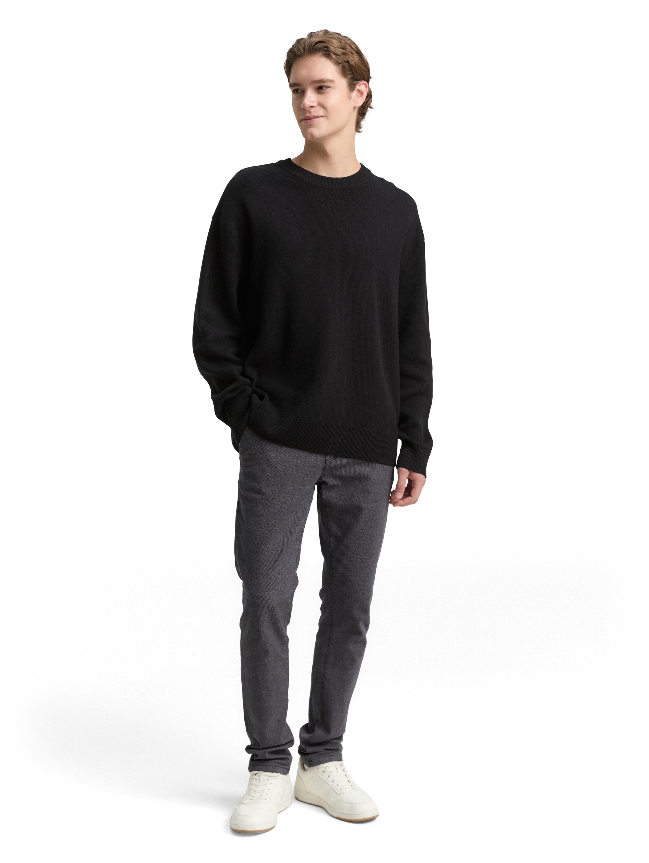 TOM TAILOR Denim Chinohose  mit Gürtel