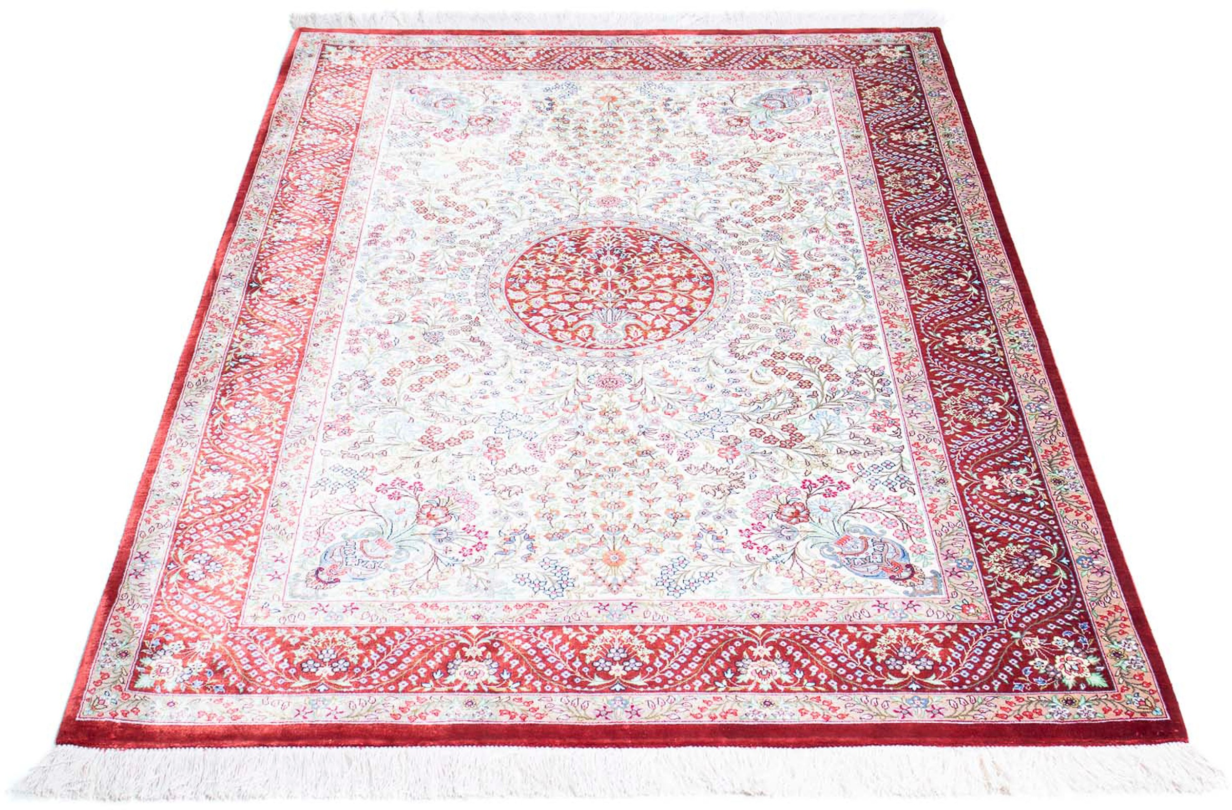 Image of morgenland Orientteppich »Perser - Ghom - 158 x 103 cm - beige«, rechteckig, 10 mm Höhe, Wohnzimmer, Handgeknüpft, Einzelstück mit Zertifikat bei Ackermann Versand Schweiz