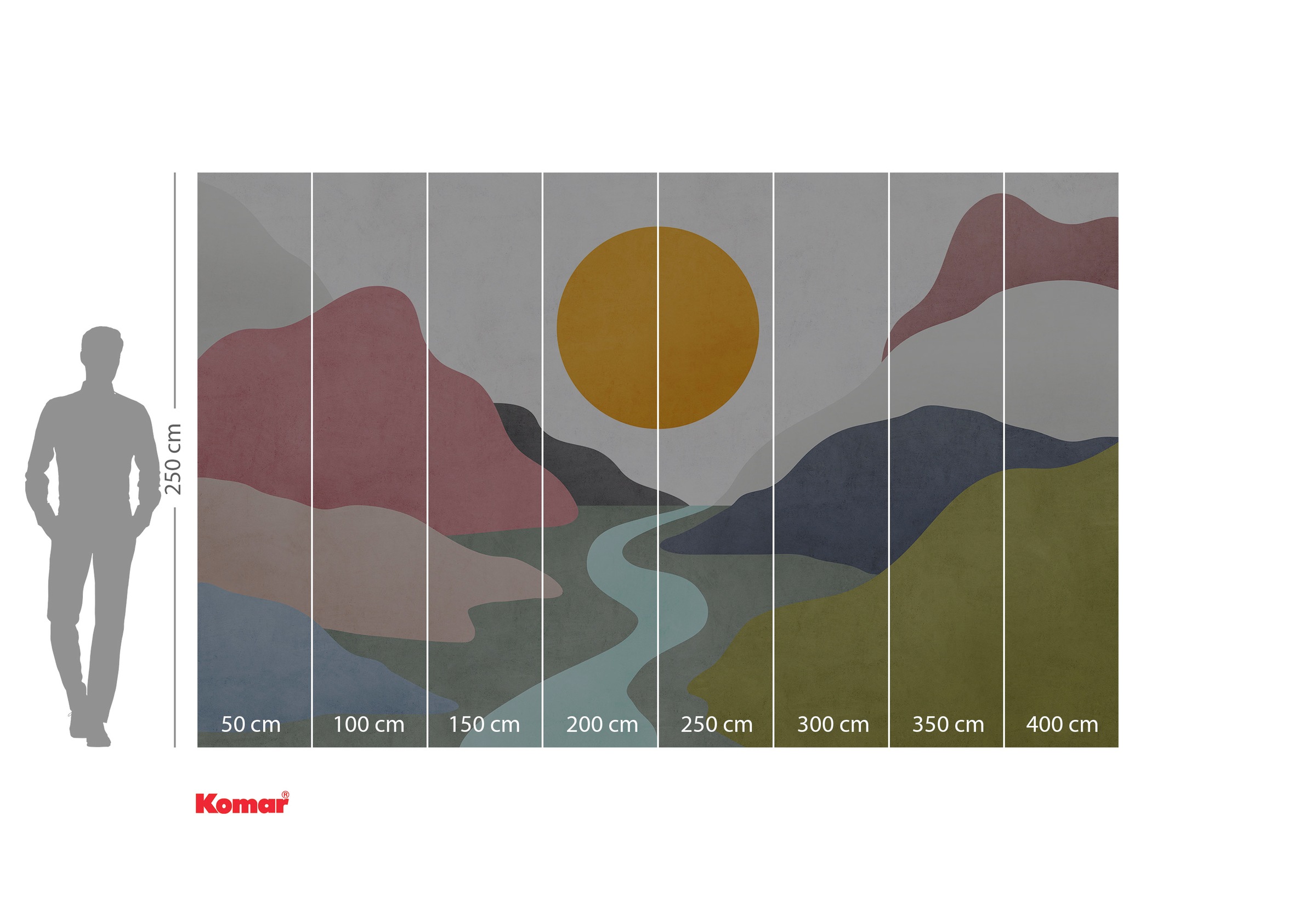 Komar Fototapete »Digitaldruck Vlies - Velvety Valley - Grösse 400 x 250 cm«, bedruckt-floral-geblümt-gemustert-tropisch, Wohnzimmer, Schlafzimmer