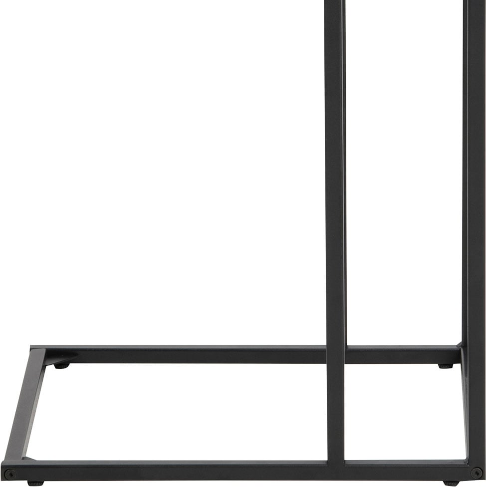 ACTONA GROUP Table d'appoint »Seaford, Rechteckig, Scandi Design, matte Wildeichenoptik, Modern« Table de salon, petite table, pieds en métal noir mat, H : 63 cm