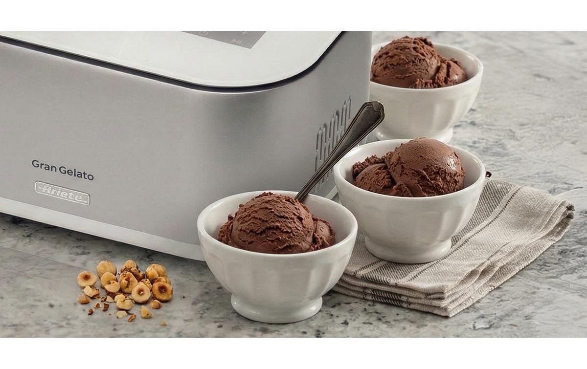 Ariete Eismaschine »Gran Gelato« 1 l 100 W Die integrierte Nachkühlfunktion Hält dein Eis bis zu 1 Stunde kühl.