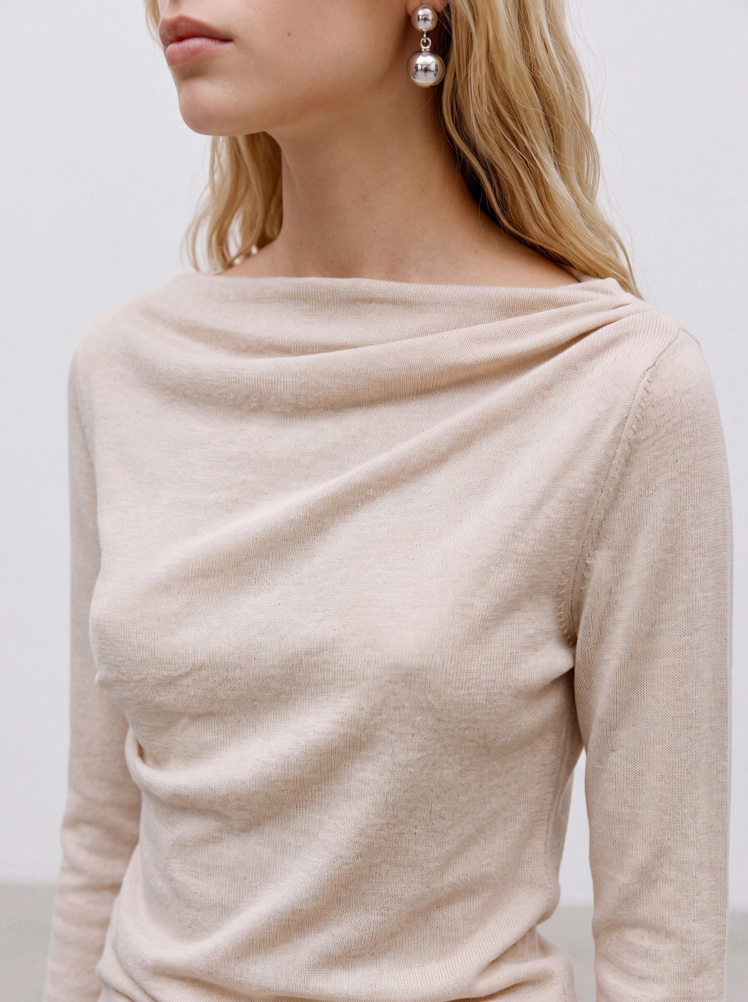 Vero Moda Pull en tricot »VMSOFINE KNIT LS BOATNECK PULLOVER NOOS« Materialmix, regular fit