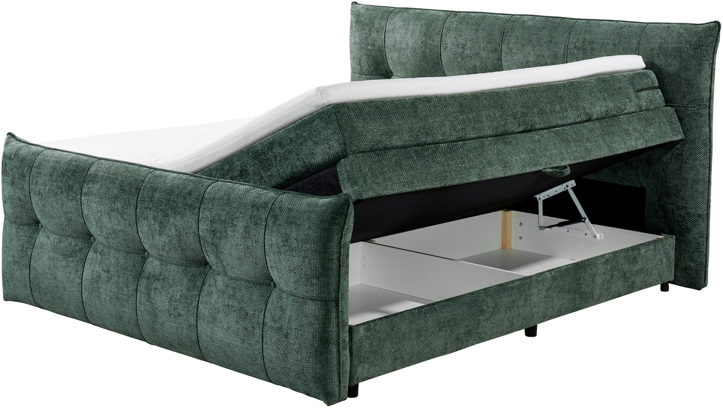 ED EXCITING DESIGN Boxspringbett »Gallina« mit Bettkasten, inkl. Topper