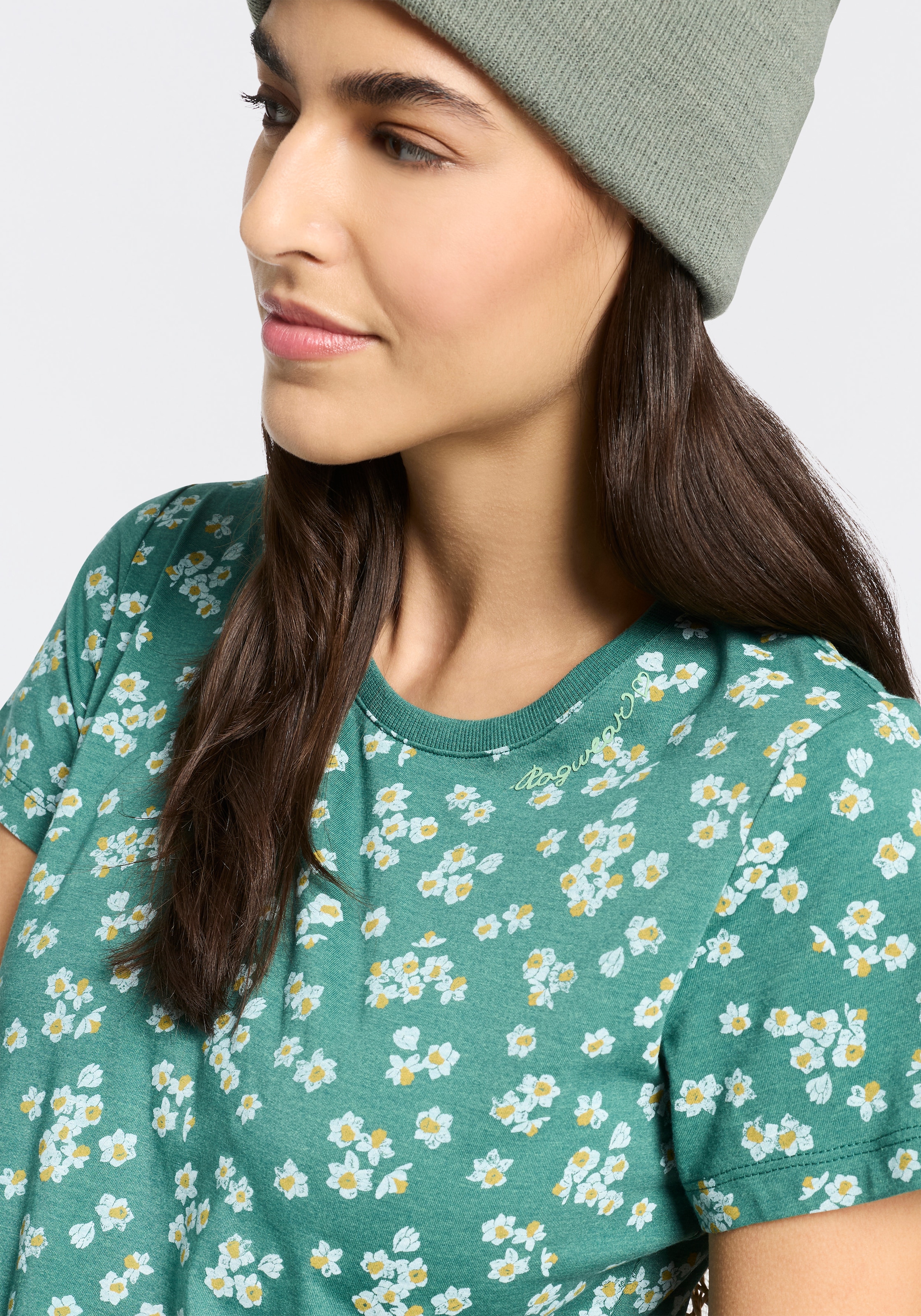 Ragwear T-shirt à manches courtes »MINTTA FLOWER O« mit sommerlichem Print