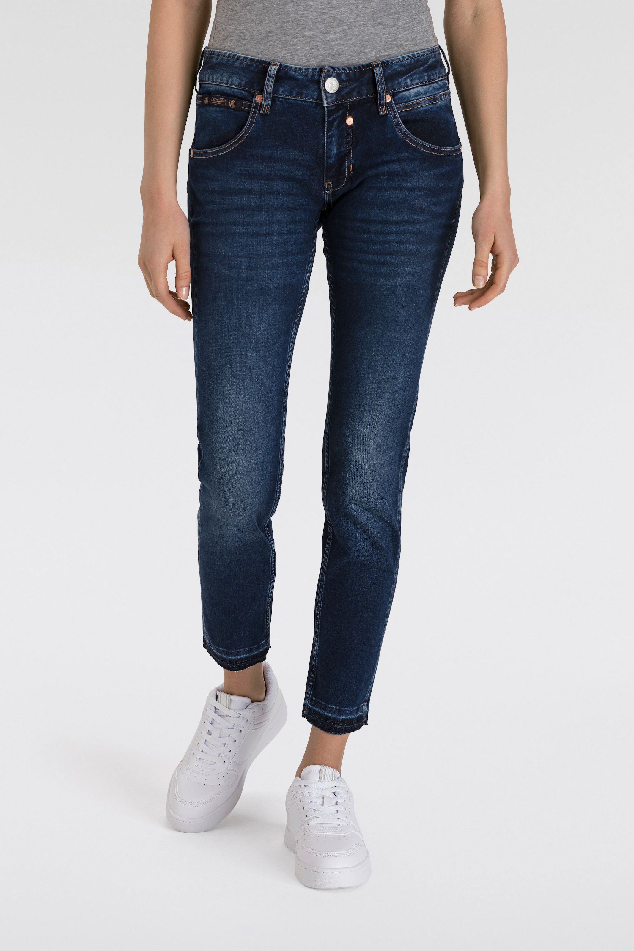 Herrlicher Slim-fit-Jeans »Touch Cropped Reused Denim«, mit verkürzter Länge